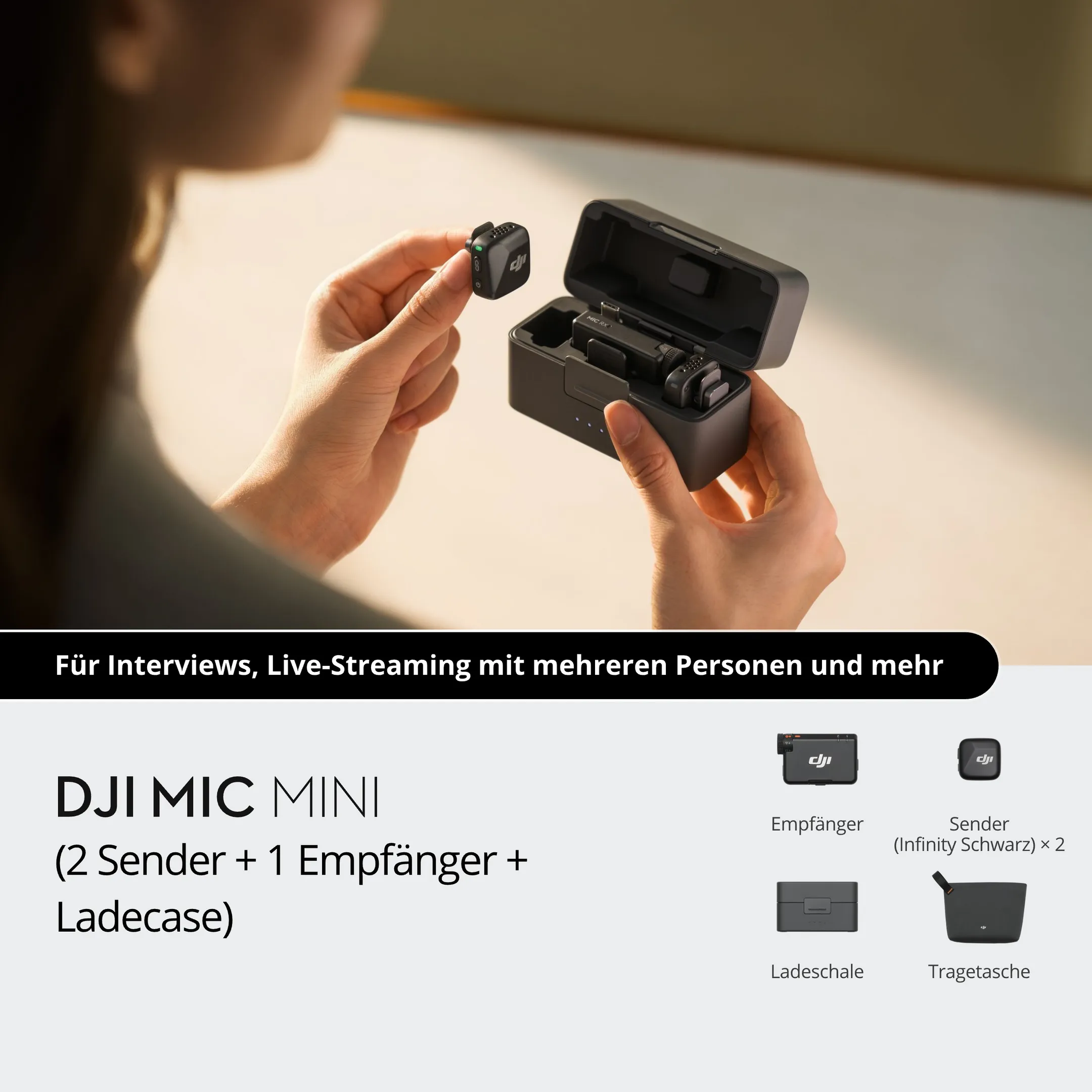 DJI Mikrofon Mic Mic Mini - 2 TX + 1 RX + Ladegerät image