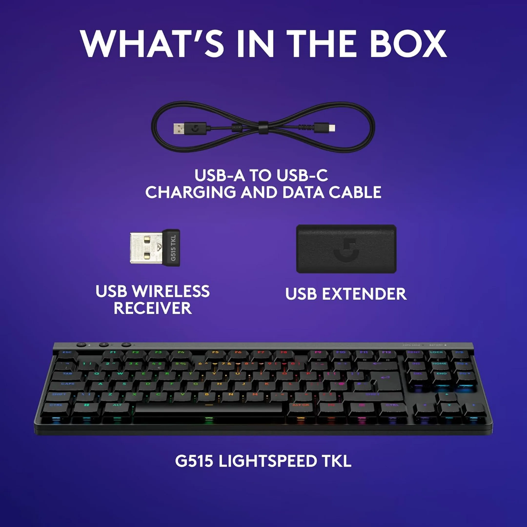 Logitech Wireless Gaming Keyboard G515 Lightspeed TKL - QWERTZ - Black image