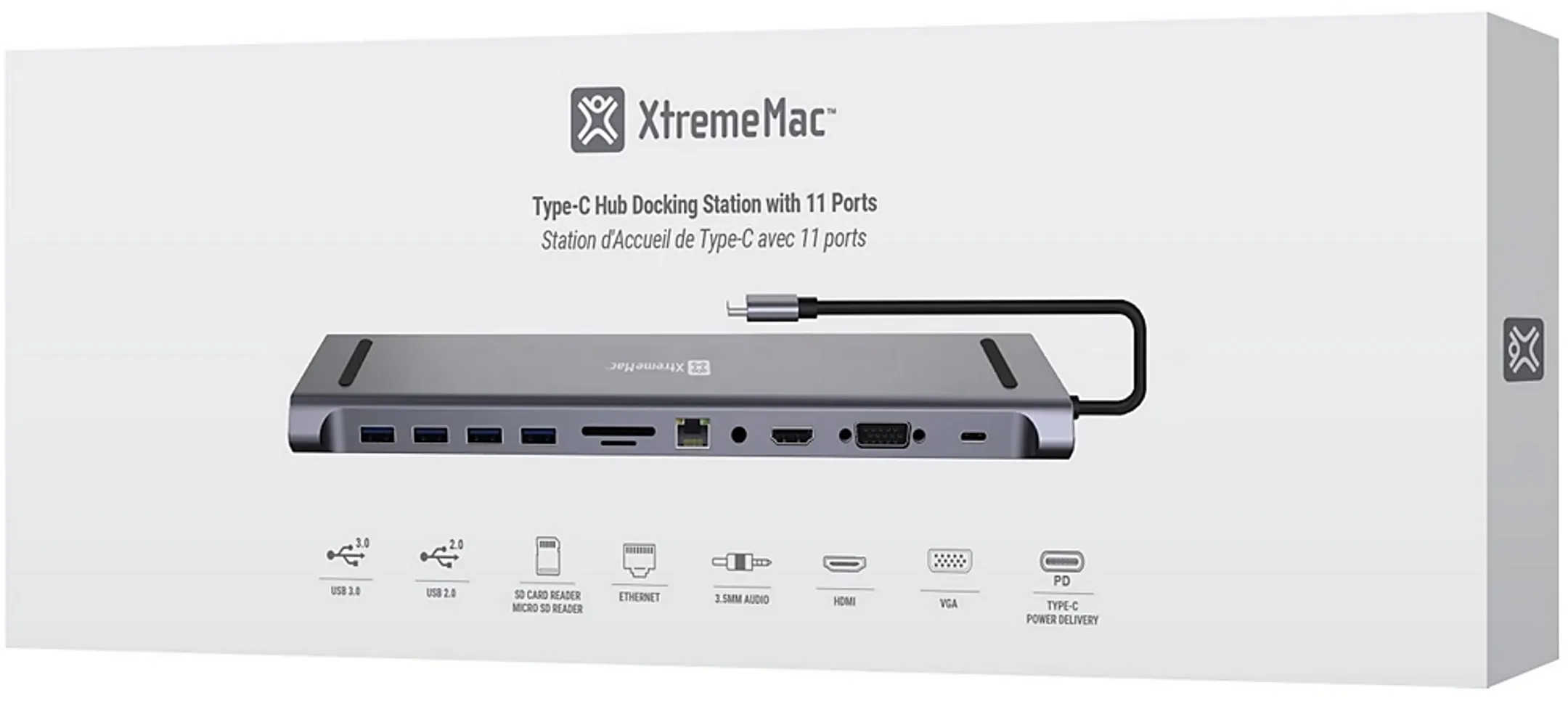 Xtrememac Station d'accueil 11-en-1 USB-C - Argent image