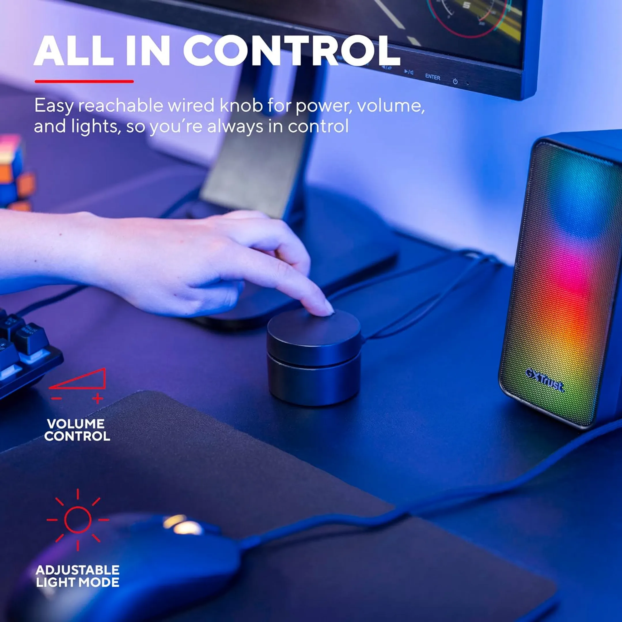 Trust Gaming Speakers GXT 611 Wezz RGB - Black image