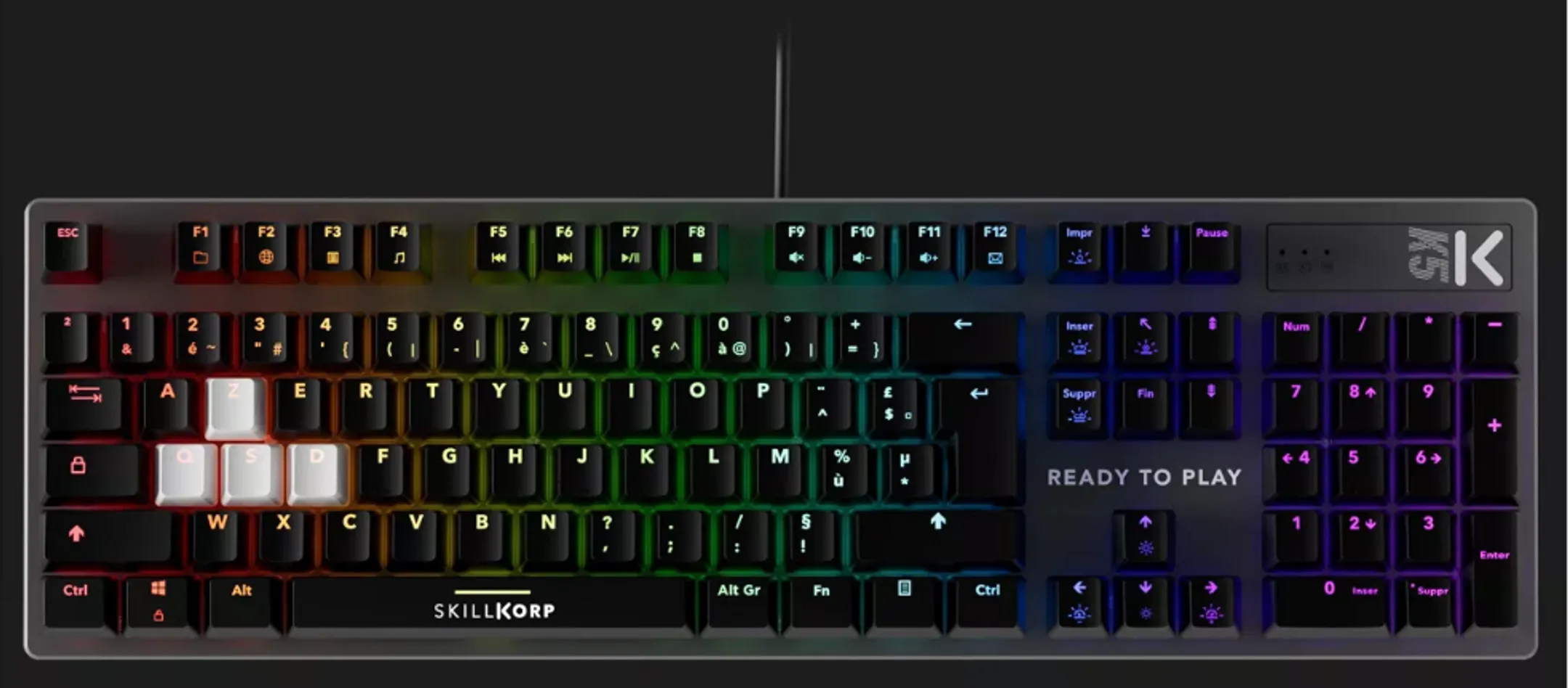 Skillkorp Gaming keyboard K5 Access - AZERTY - Black image
