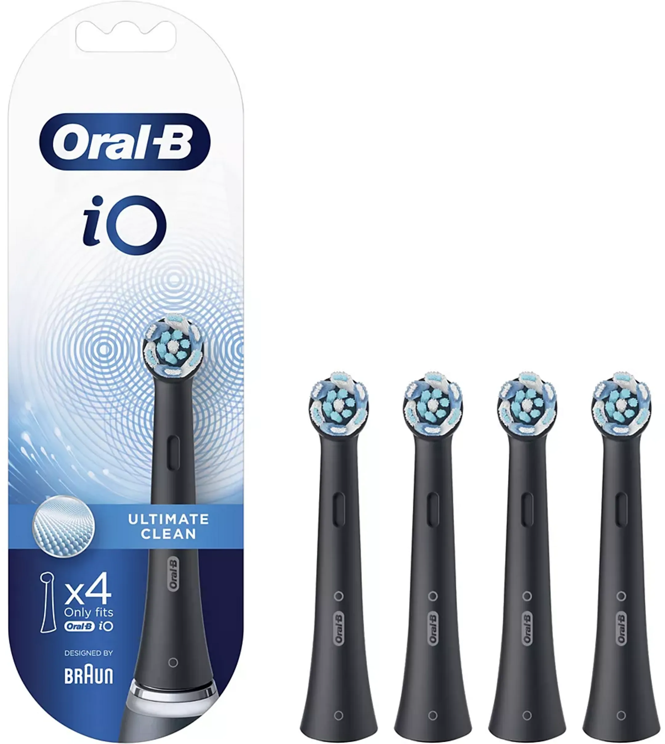 Bürstenköpfe iO Ultimate Clean Black - 4 Stück