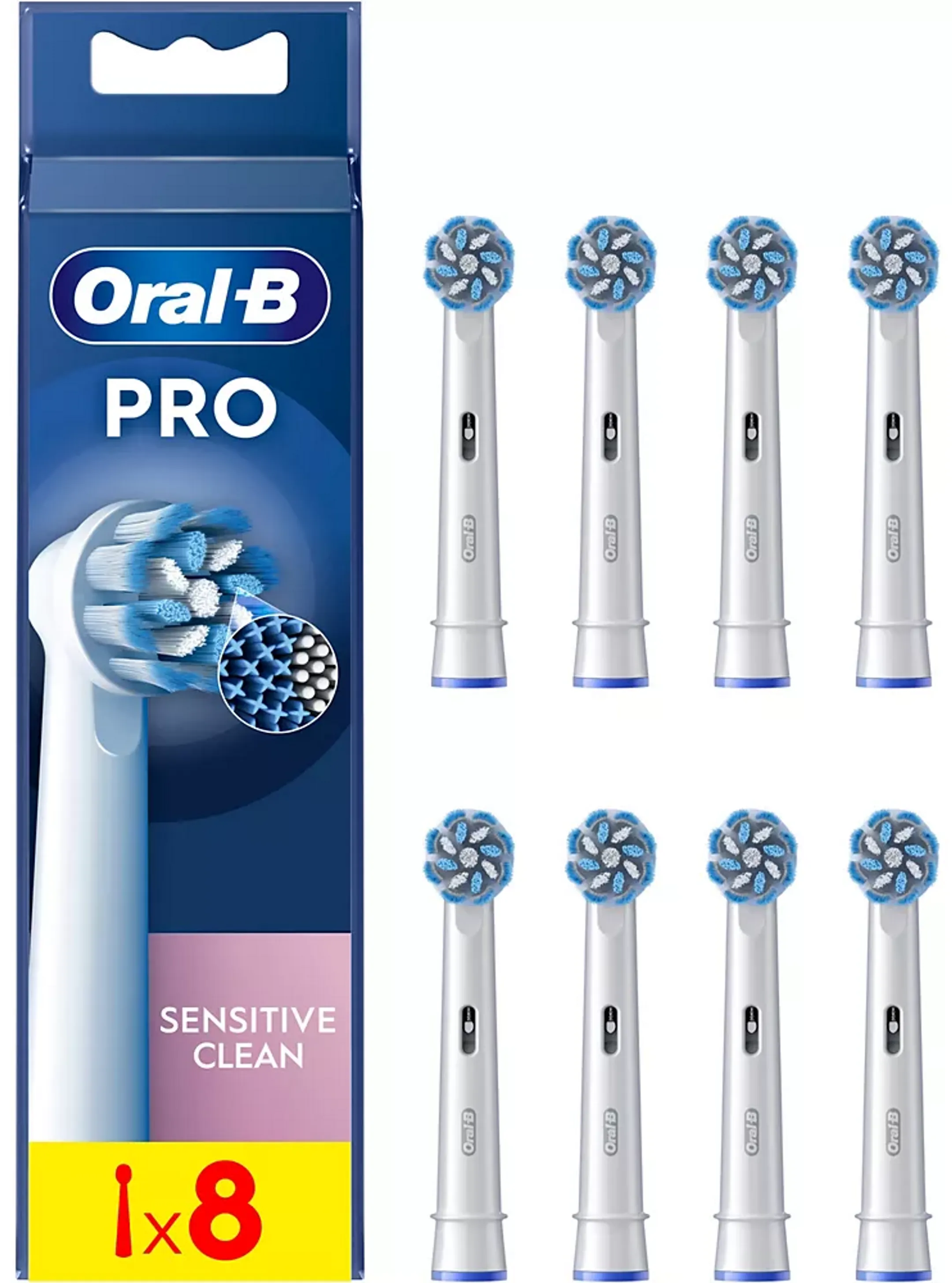 Bürstenköpfe Pro Sensitive Clean - 8 Stück
