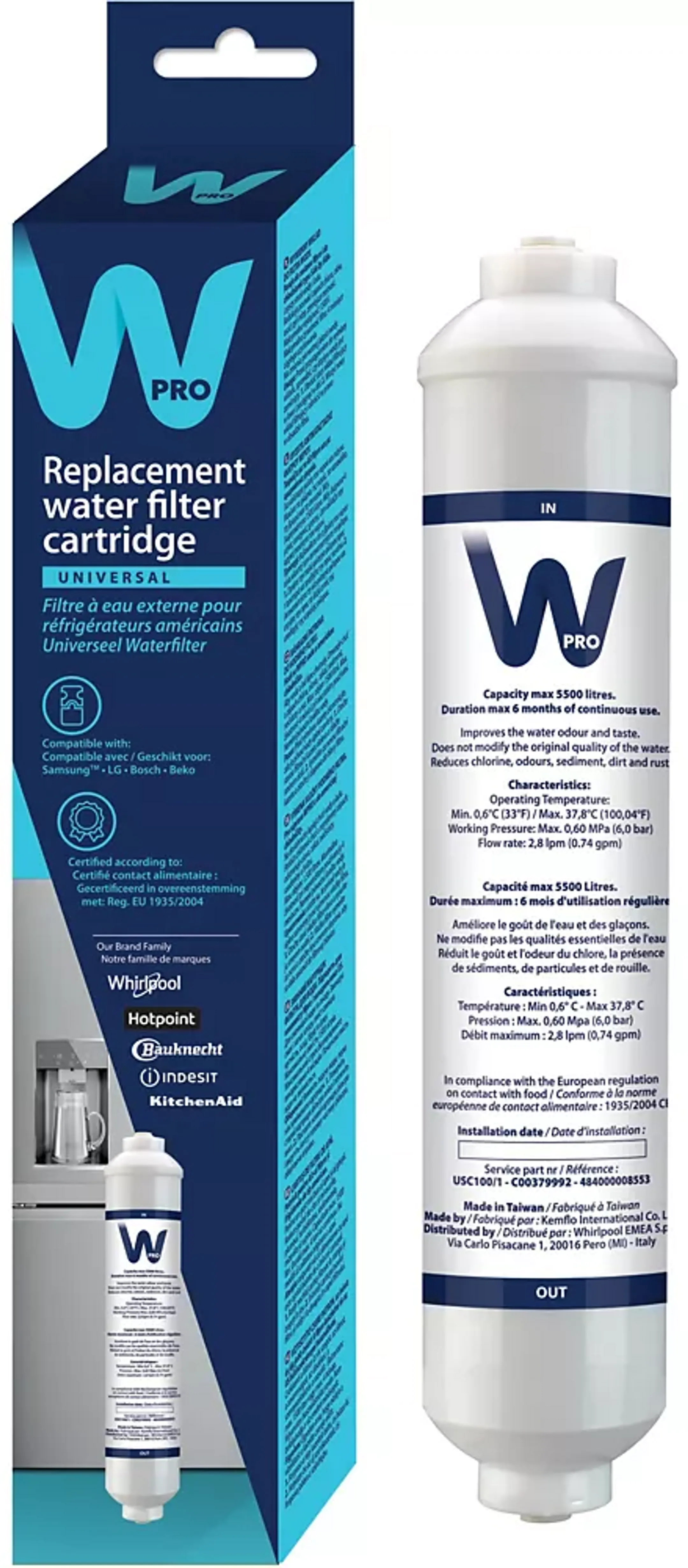 Water filter for USC100/1 Side by Side