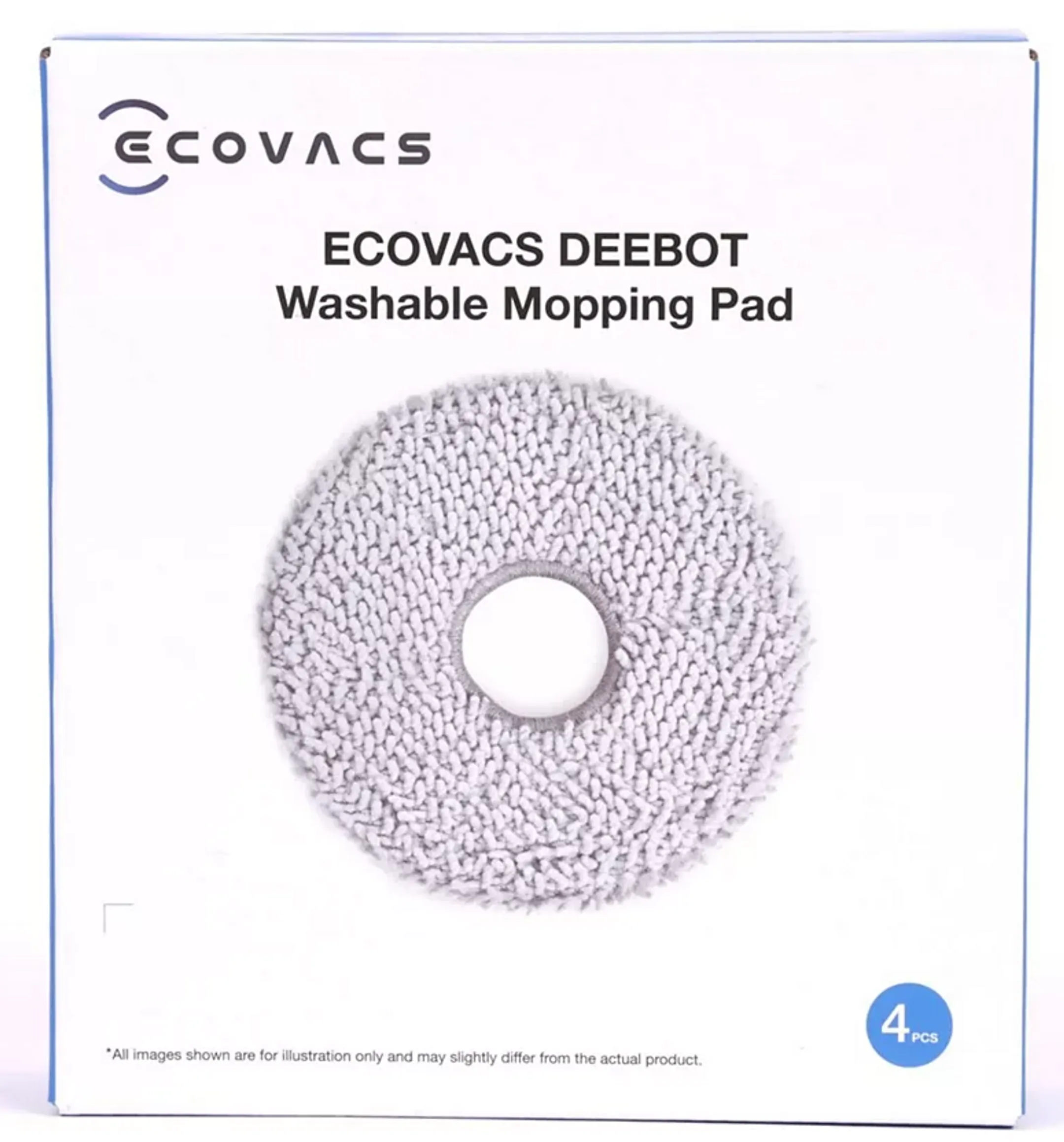 ECOVACS Serpillères pour Deebot T30 Pro Omni & T30 Omni - 4 pièces image