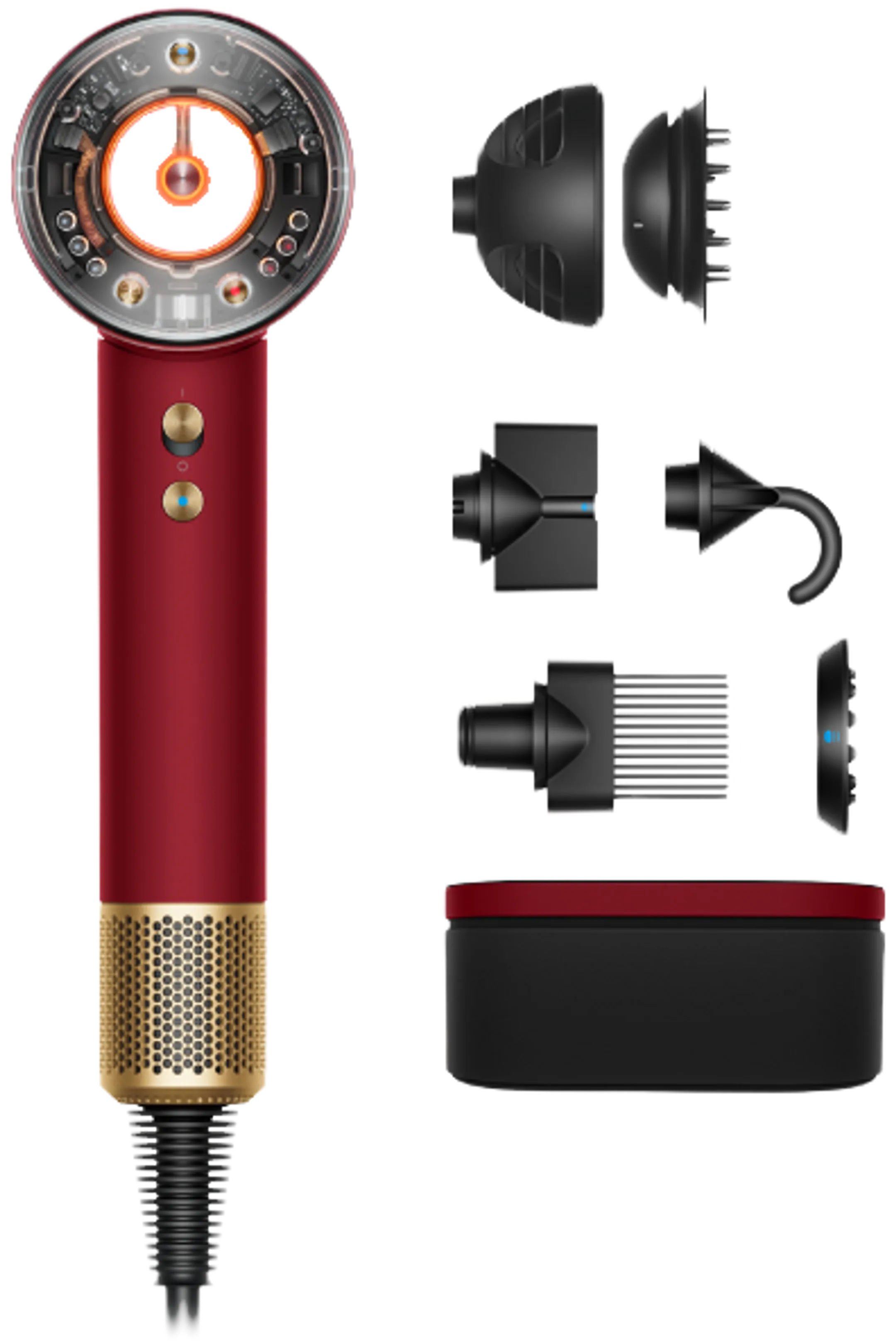 Hair dryer Nural Valentine's Day Edition Velours Red/Gold