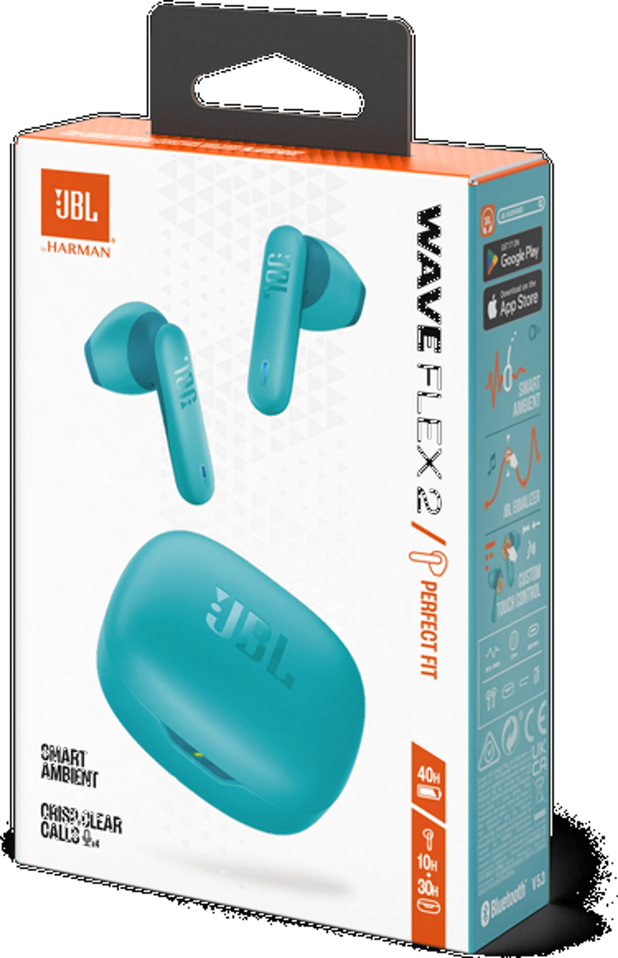 JBL Wireless earphones Wave Flex 2 - Blue image