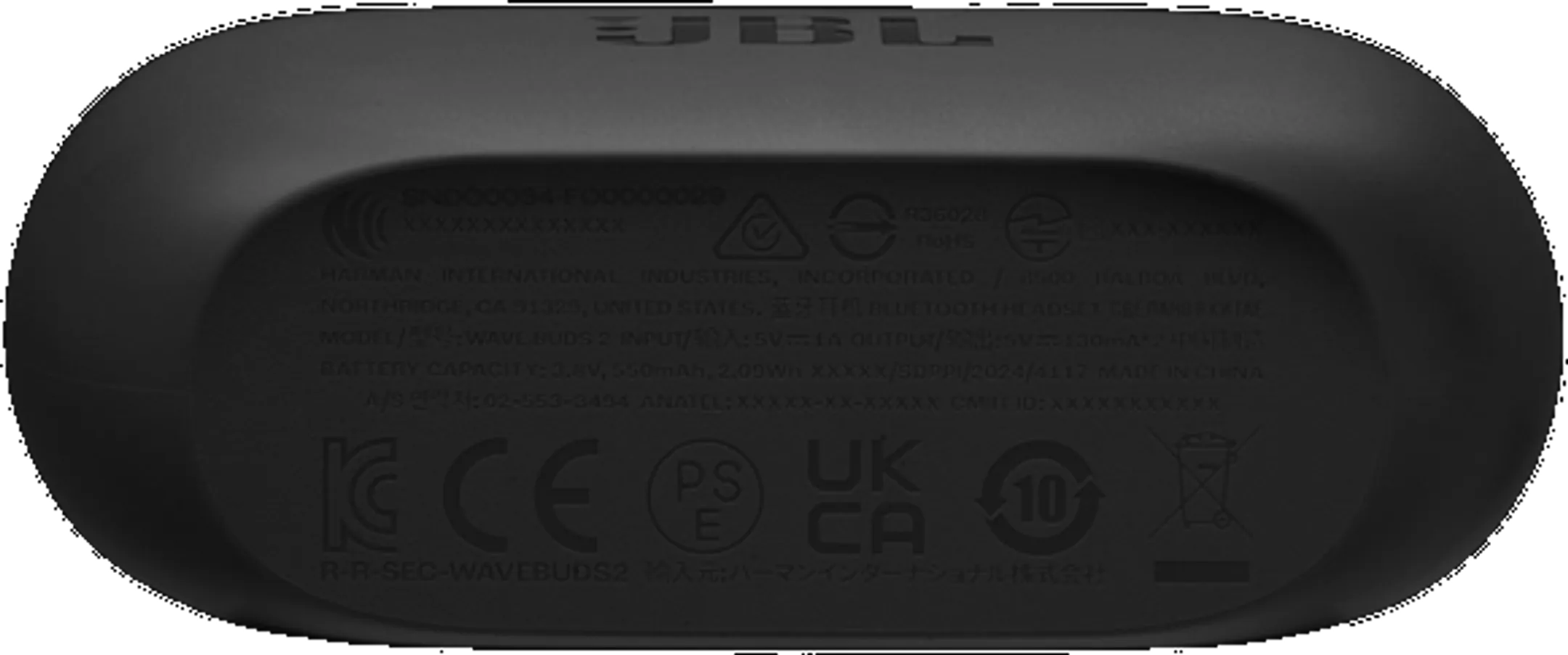 JBL Écouteurs sans fil Wave Buds 2 - Noir image