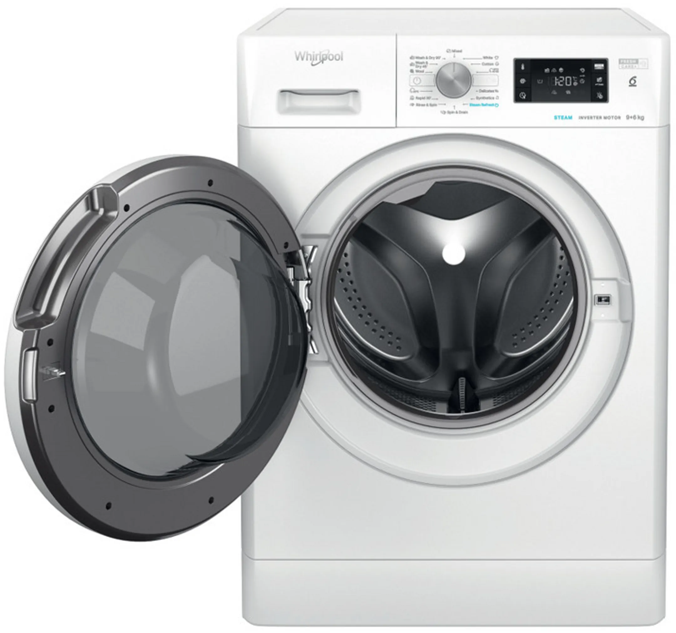 Whirlpool Lave-linge séchant 6Th Sense FFWDB 964489 WV EE image