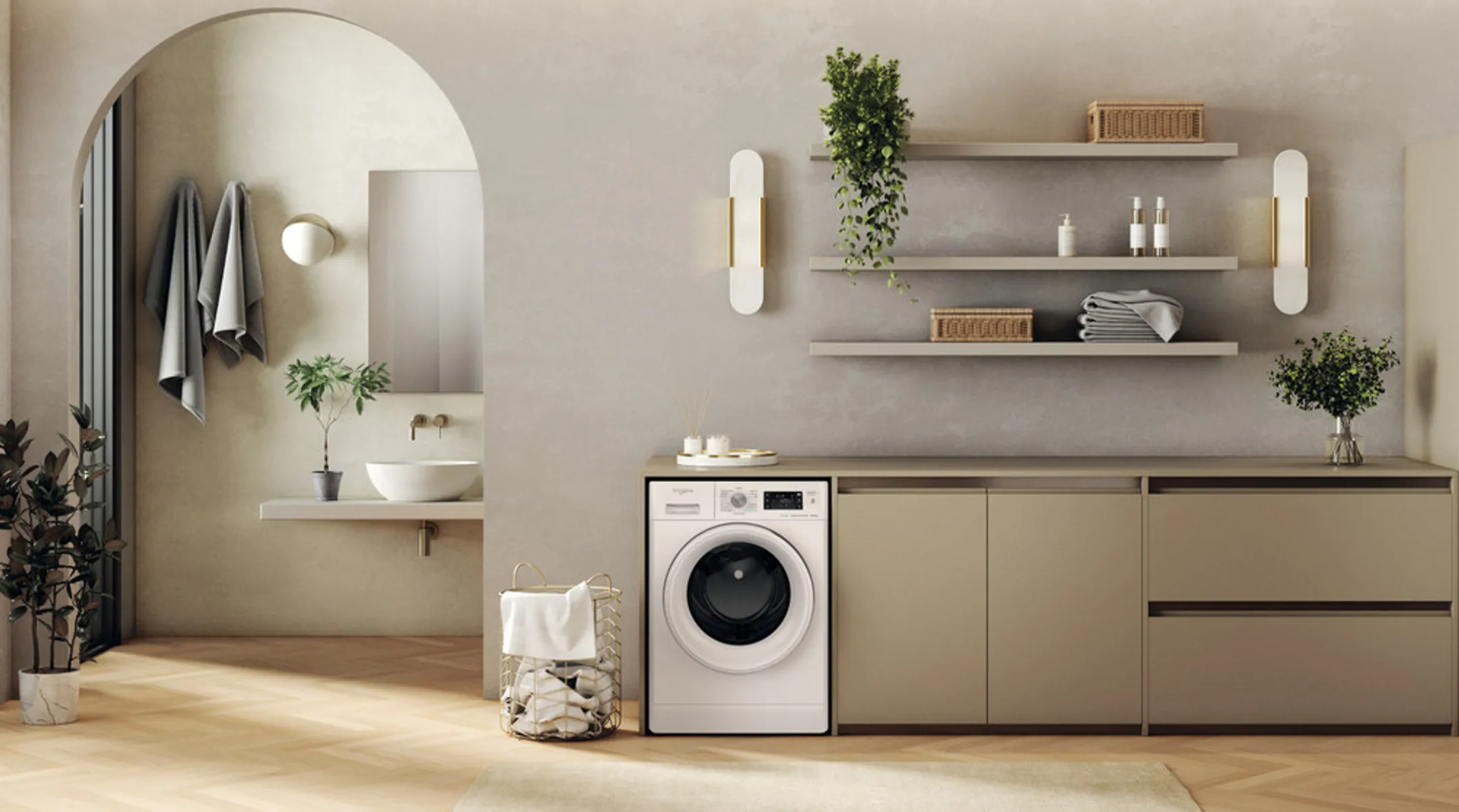 Whirlpool Lave-linge séchant 6Th Sense FFWDB 964489 WV EE image