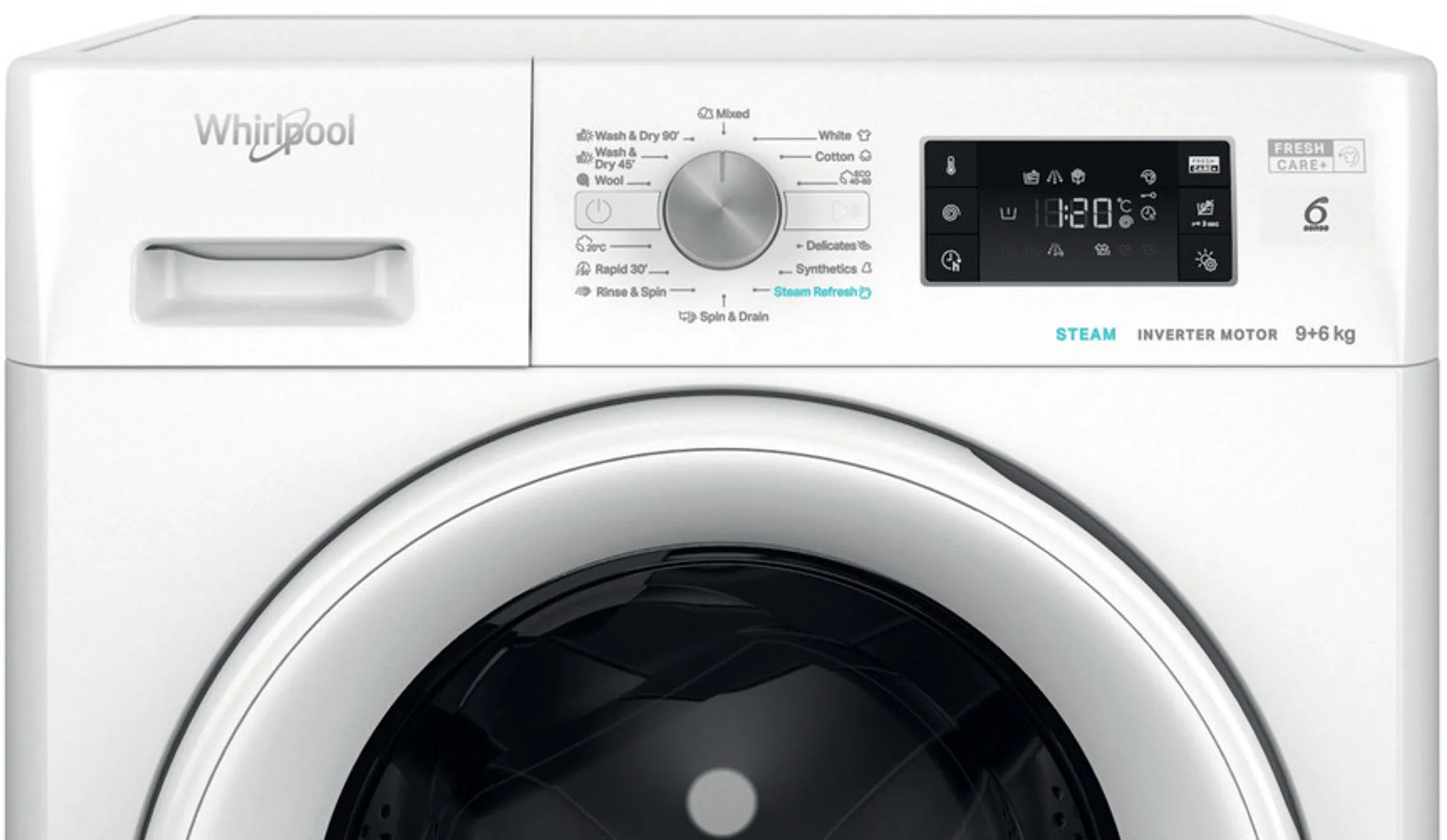 Whirlpool Lave-linge séchant 6Th Sense FFWDB 964489 WV EE image