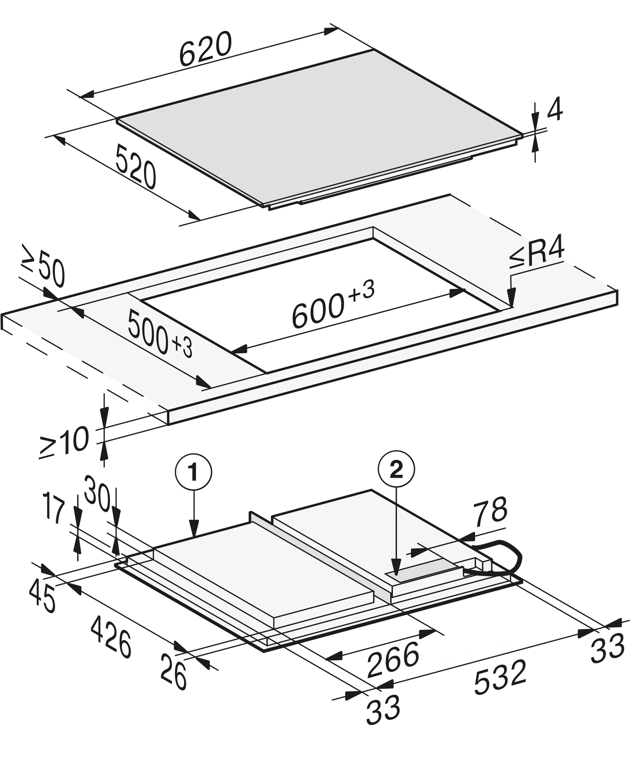 Miele Induction hob KM 7667 FL image