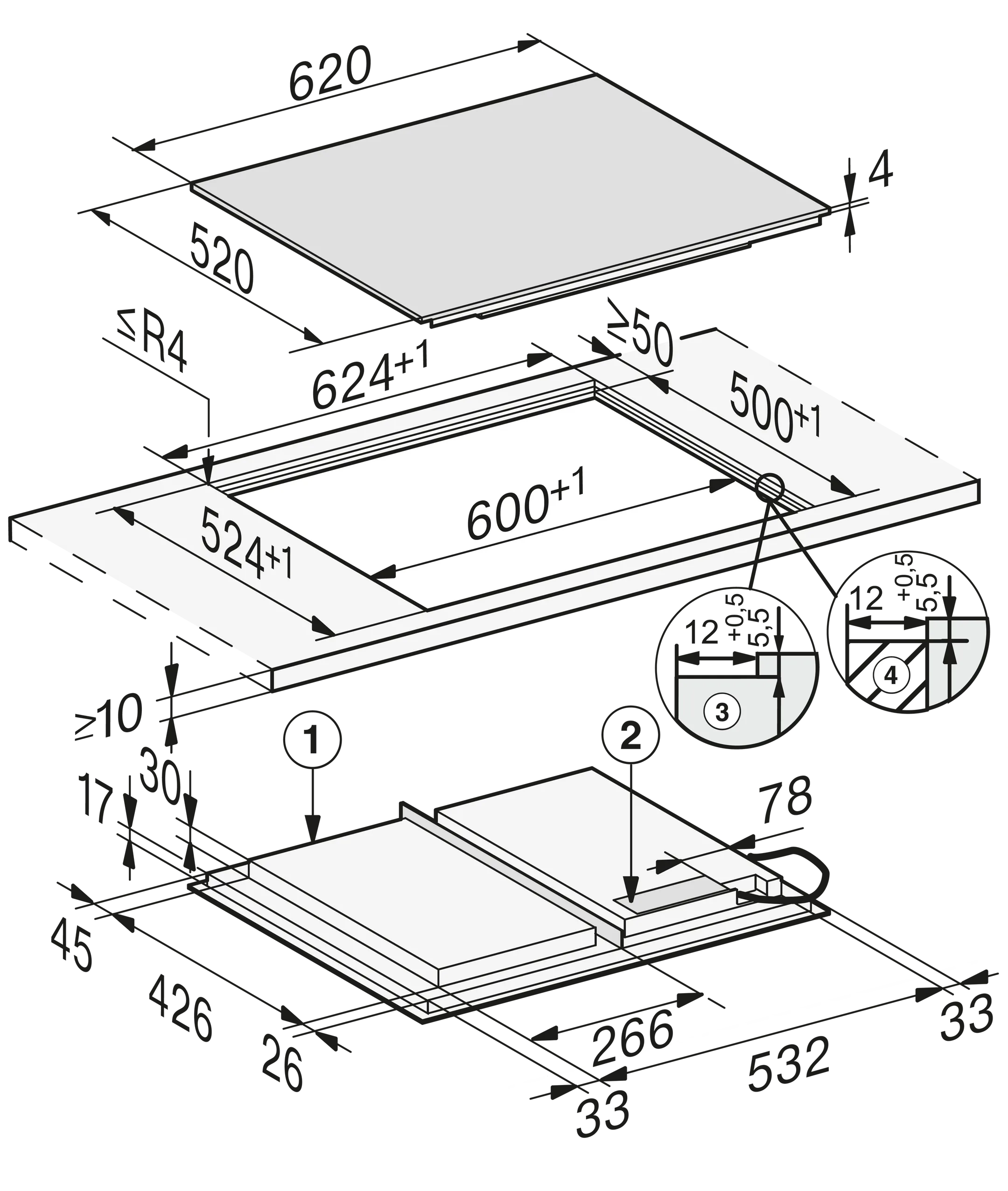 Miele Induction hob KM 7667 FL image