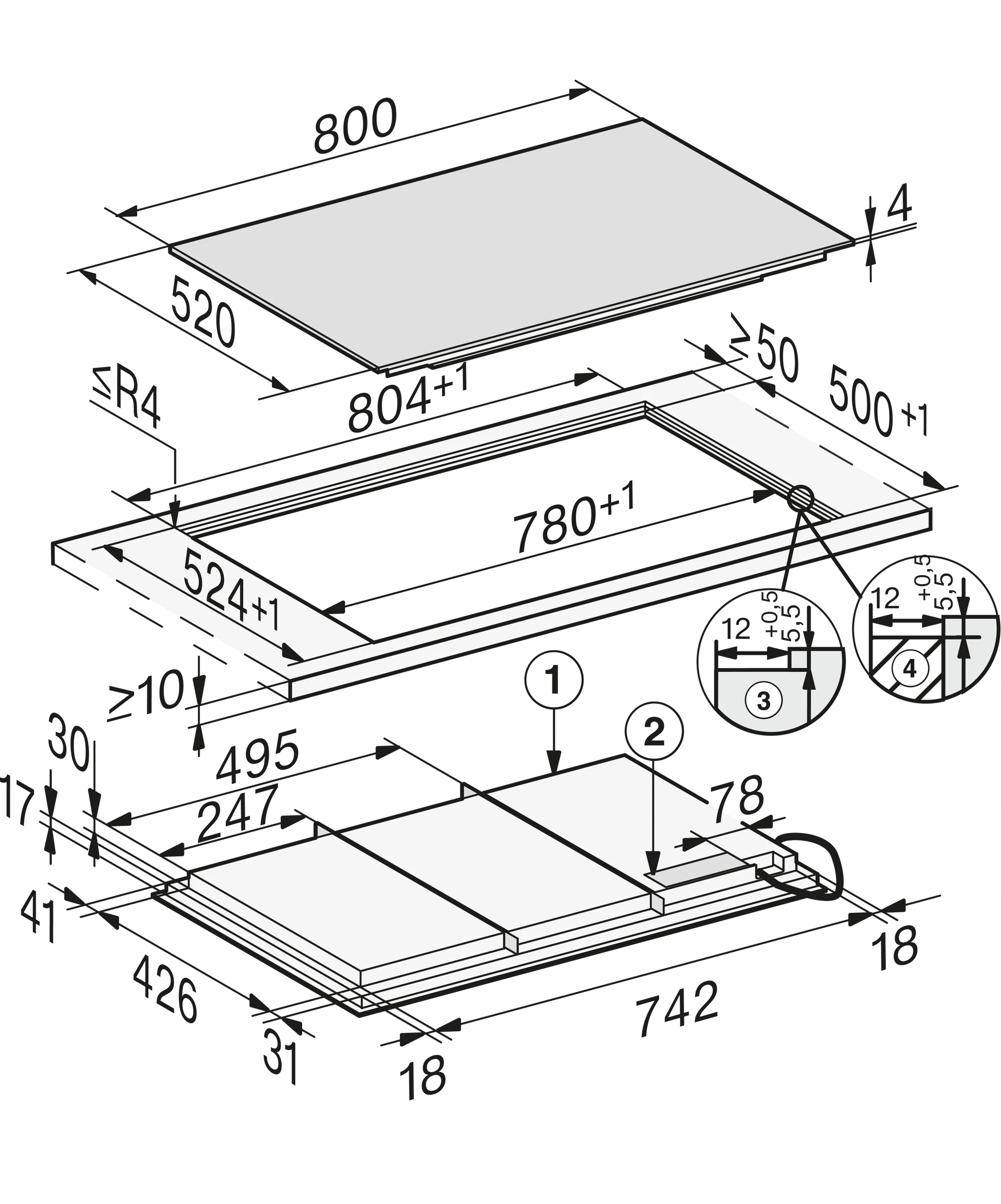 Miele Table induction KM 7678 FL image