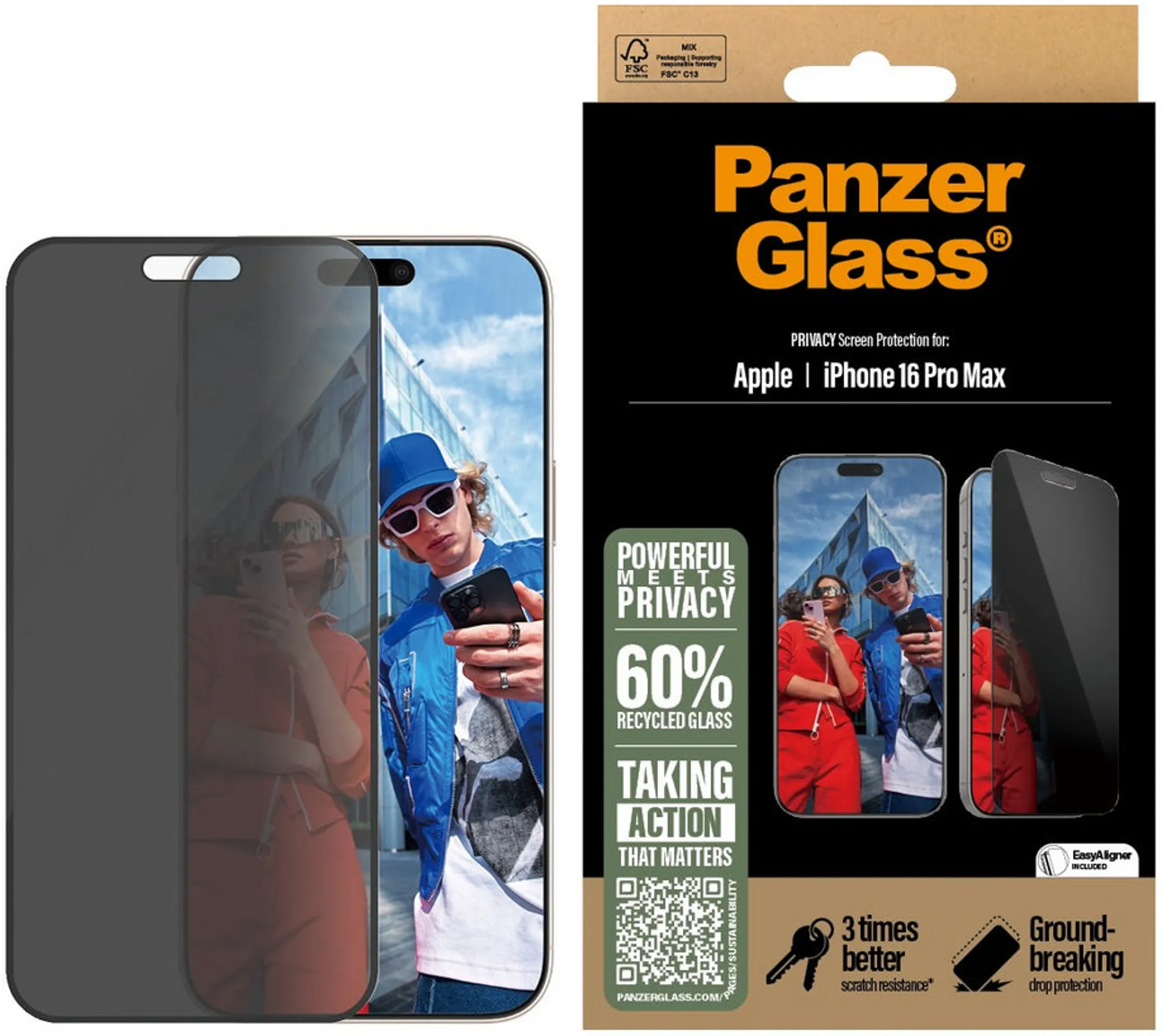 Panzerglass Privacy Displayschutz für iPhone 16 Pro Max image