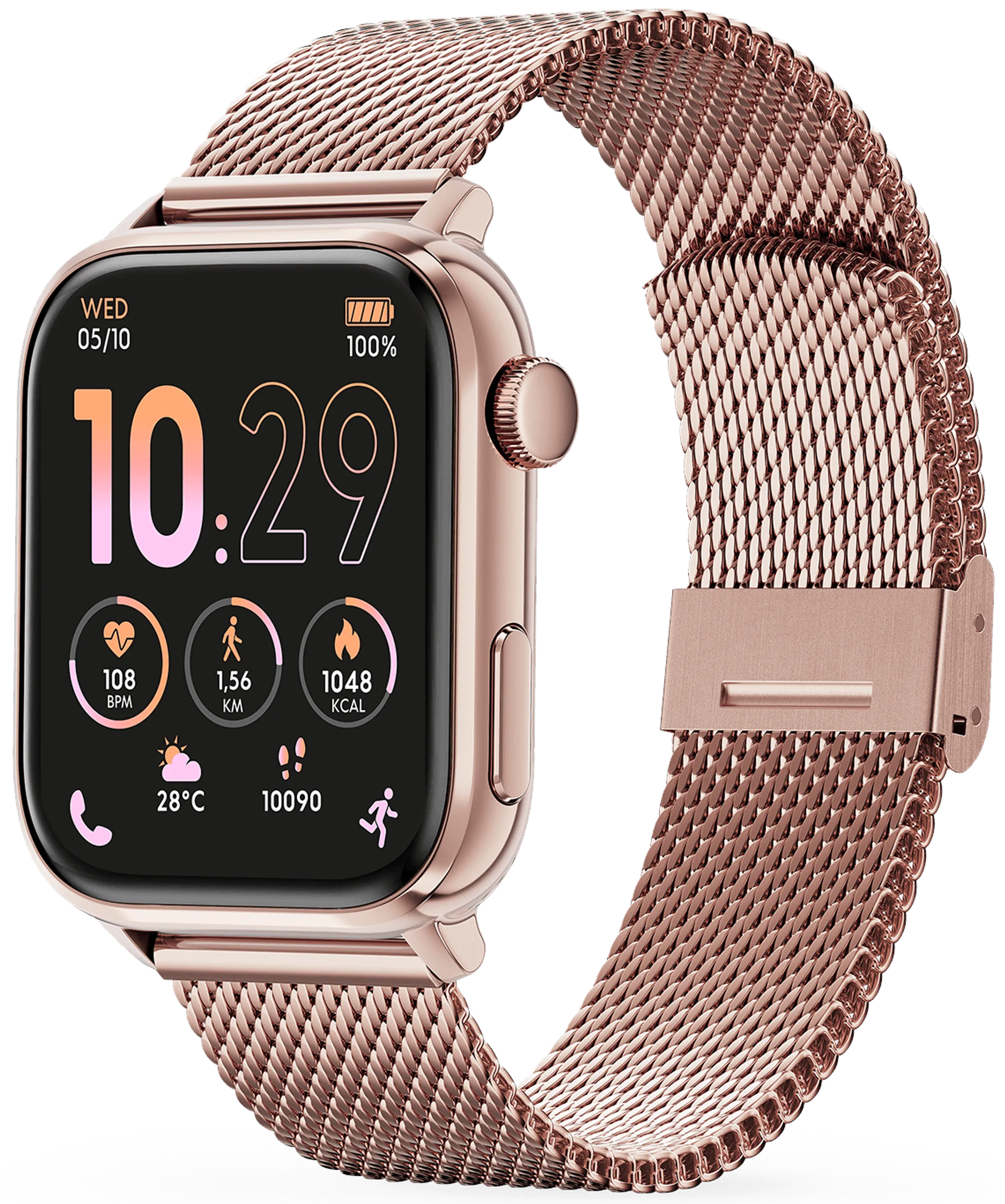 ICE WATCH Smartwatch Ice Smart 3.0 rectangulaire 1.78 - Rose-Gold Milanese image