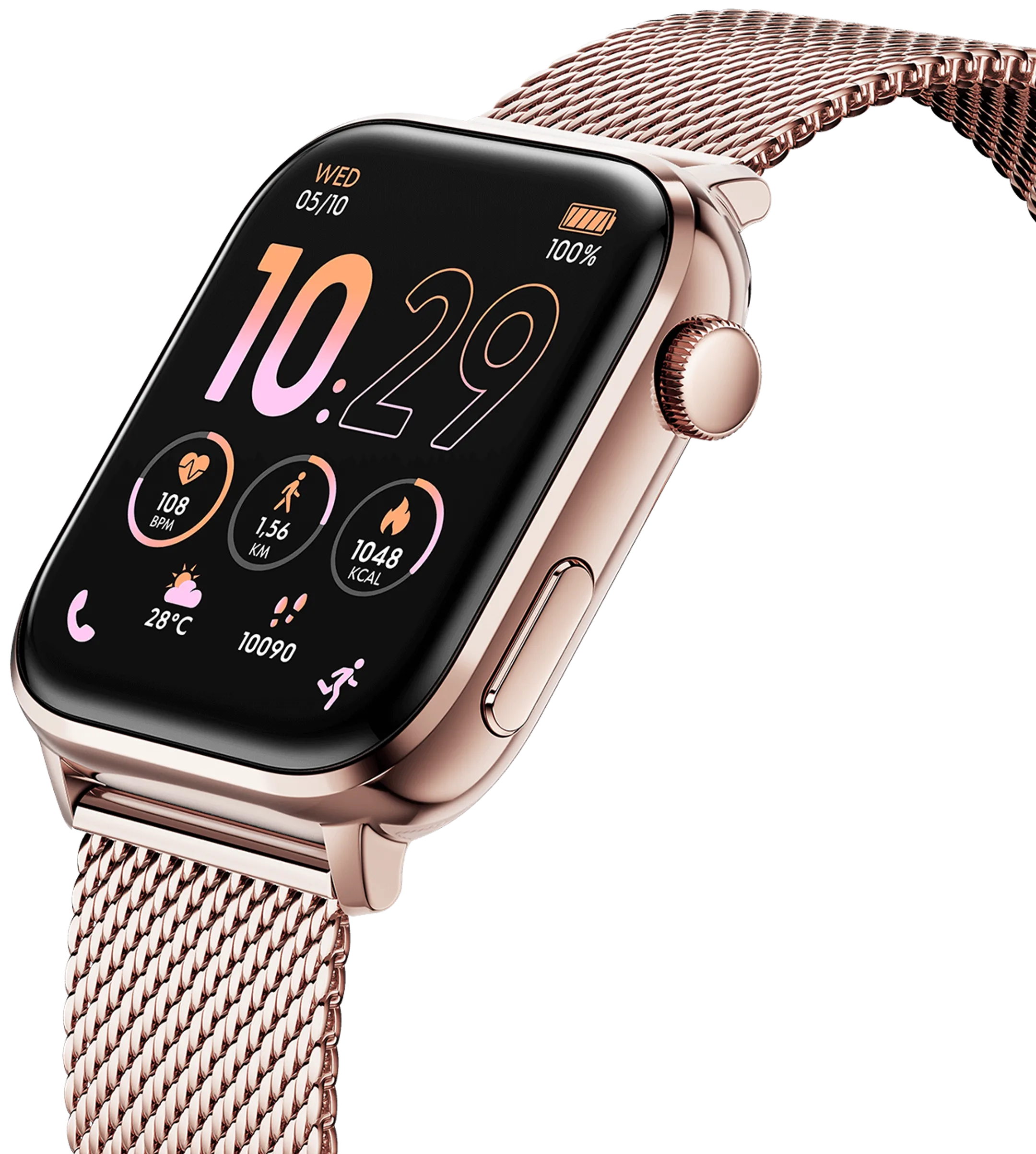 ICE WATCH Smartwatch Ice Smart 3.0 rectangulaire 1.78 - Rose-Gold Milanese image