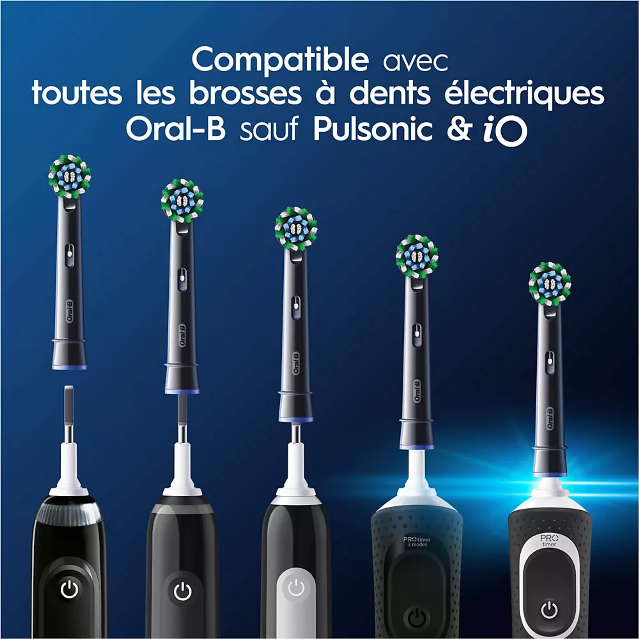 Oral-B Tête de brossage Pro Cross Action Black - 8 Pièces image
