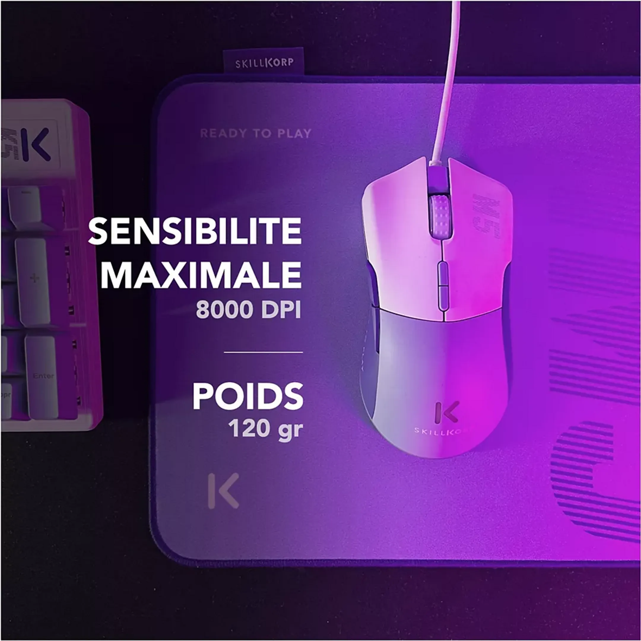 Skillkorp Souris Gaming M5 Eco - Magenta image