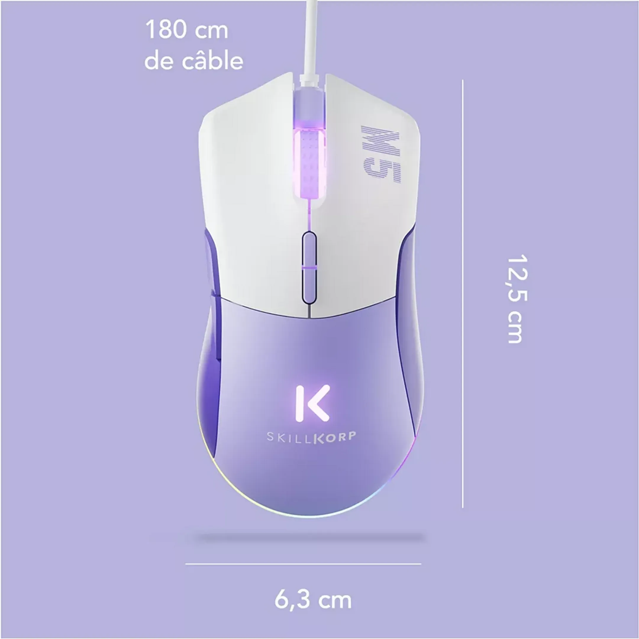 Skillkorp Souris Gaming M5 Eco - Violet image