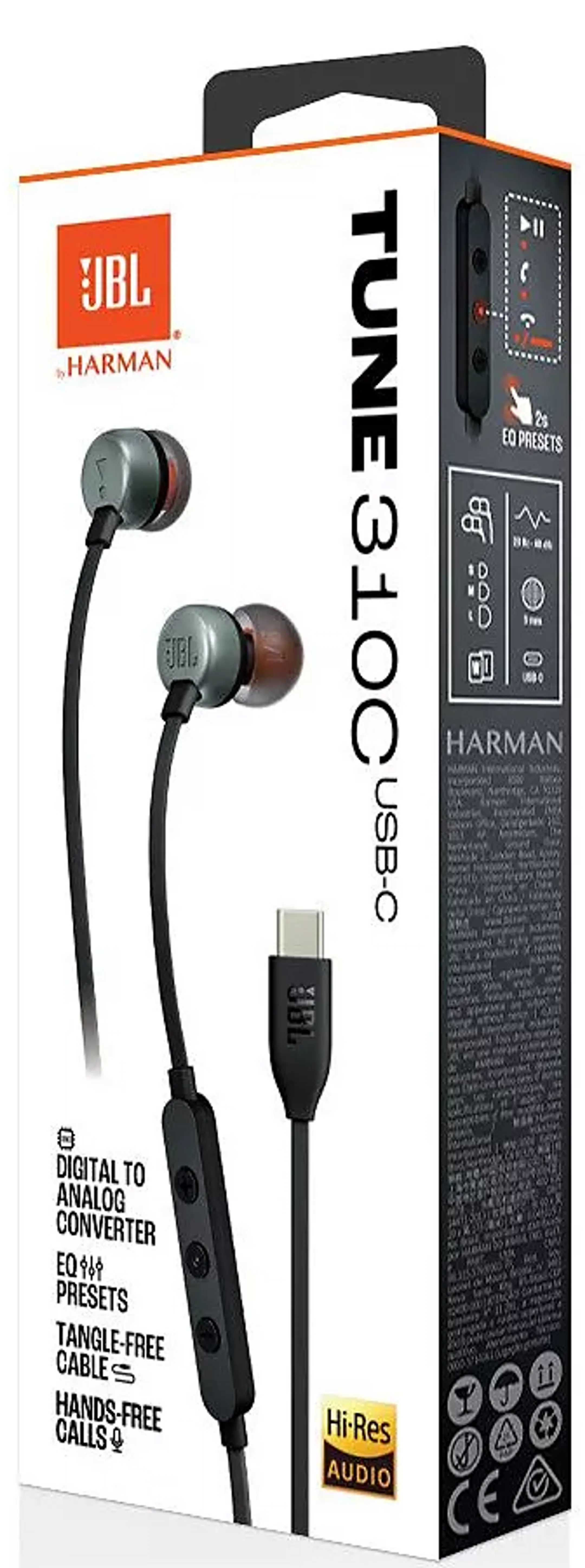 JBL Wired headphones Tune 310C - USB-C - Black image