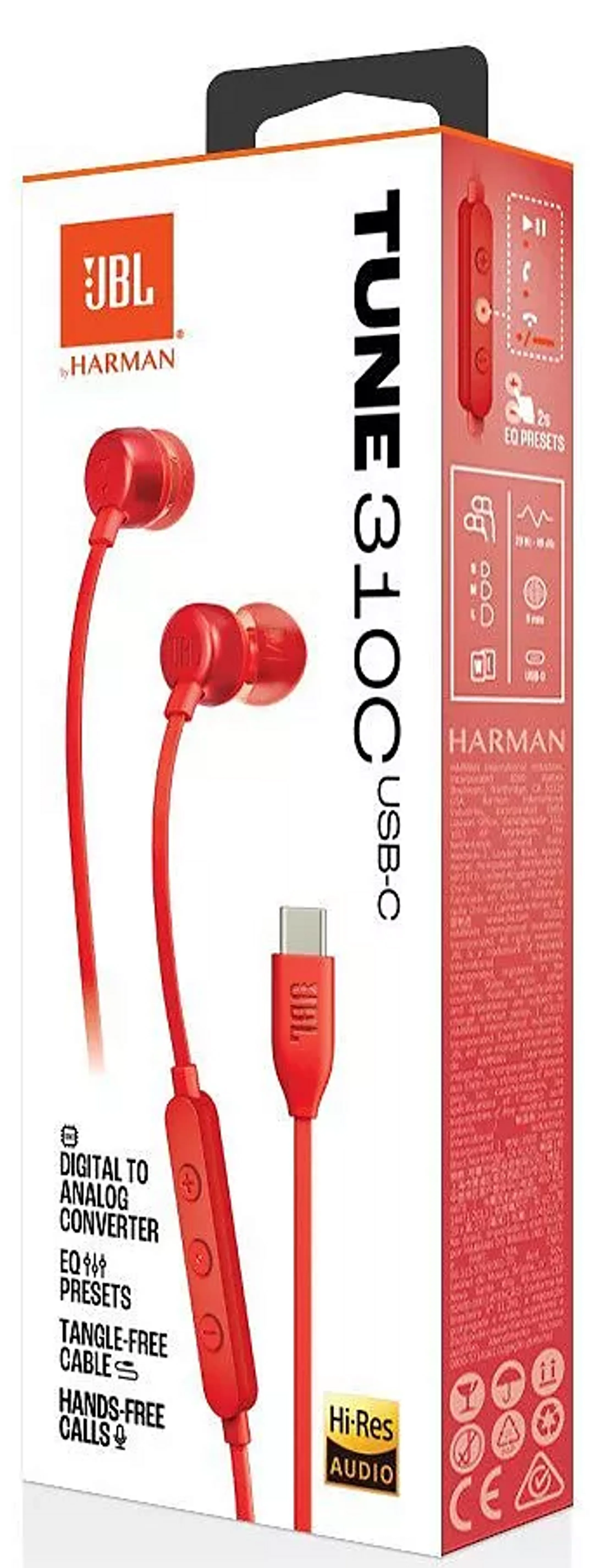 JBL Kabelgebundene Kopfhörer Tune 310C - USB-C - Rot image