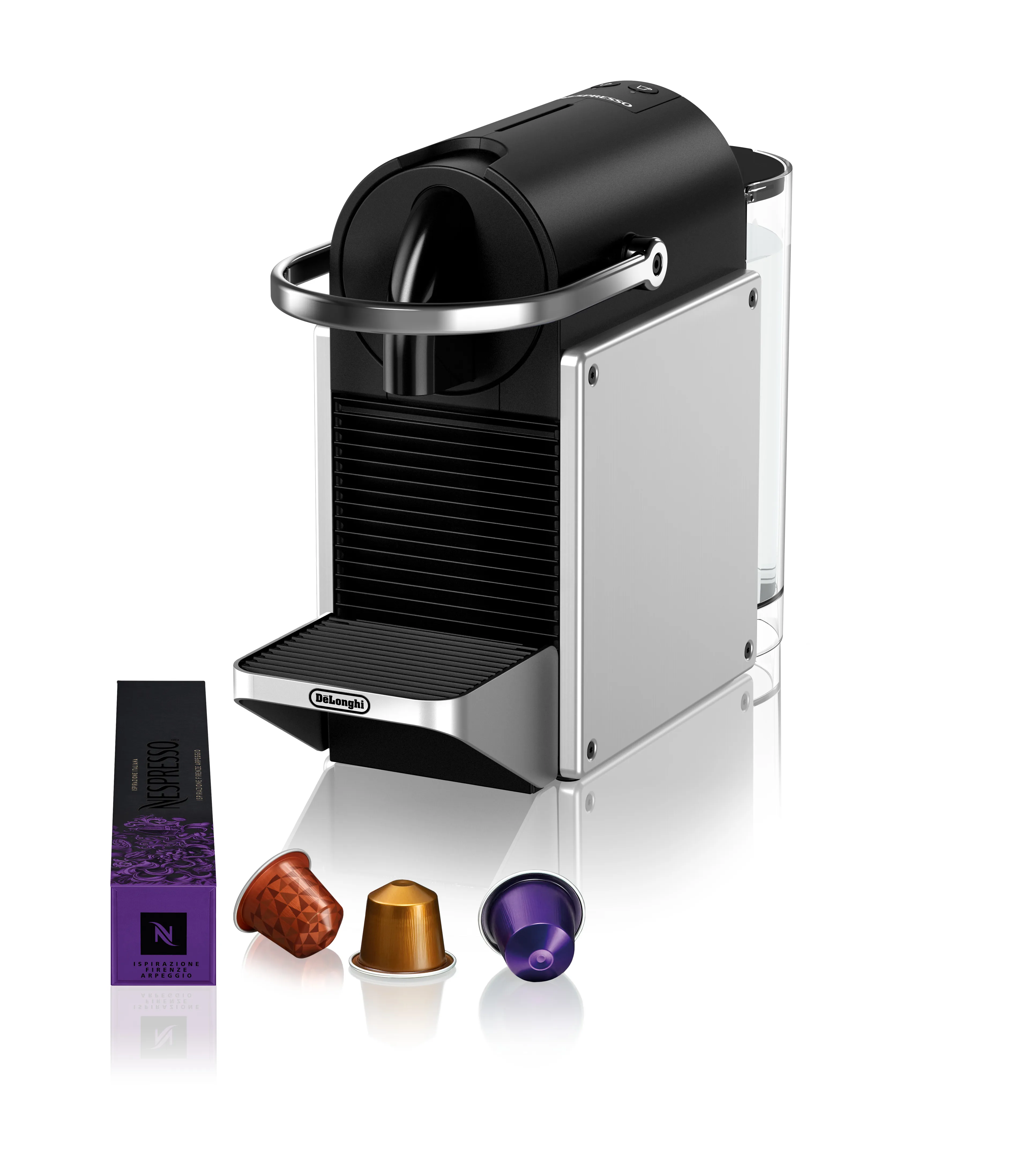 De'Longhi Nespresso Pixie Silver Coffee Machine image