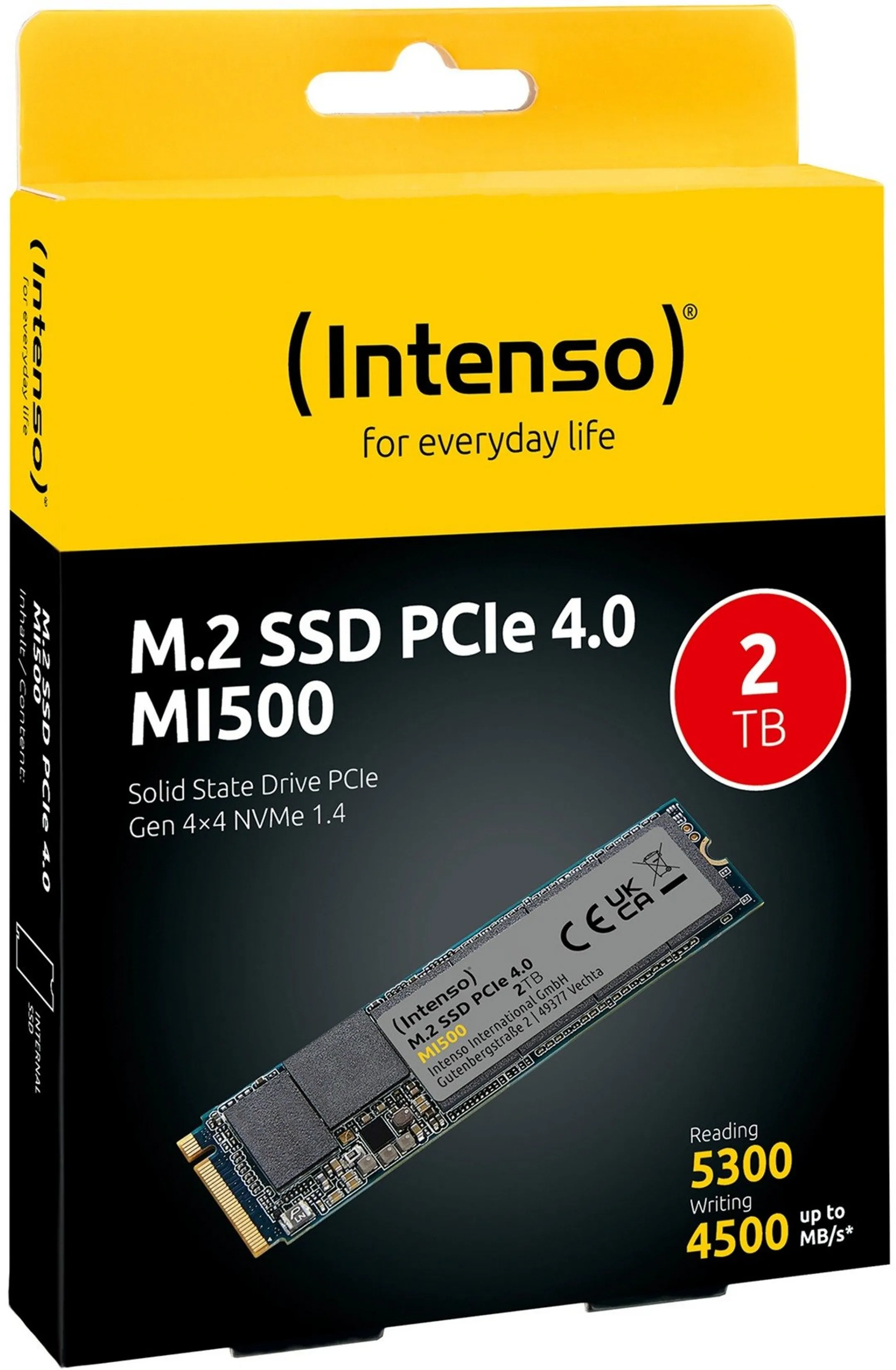 Intenso Internal SSD MI500 PCIe 4.0 M.2 2280 - 2TB image