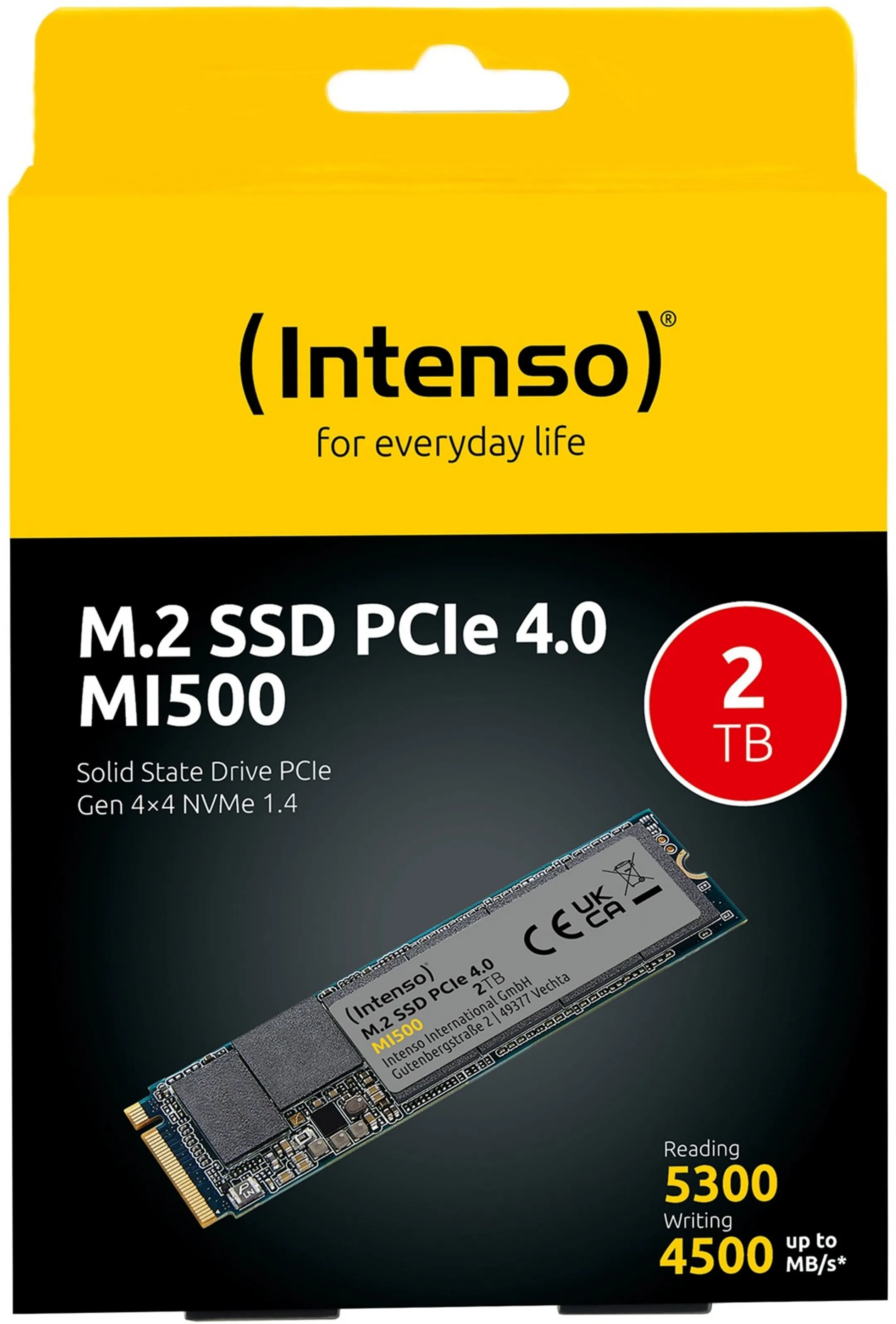 Intenso Internal SSD MI500 PCIe 4.0 M.2 2280 - 2TB image