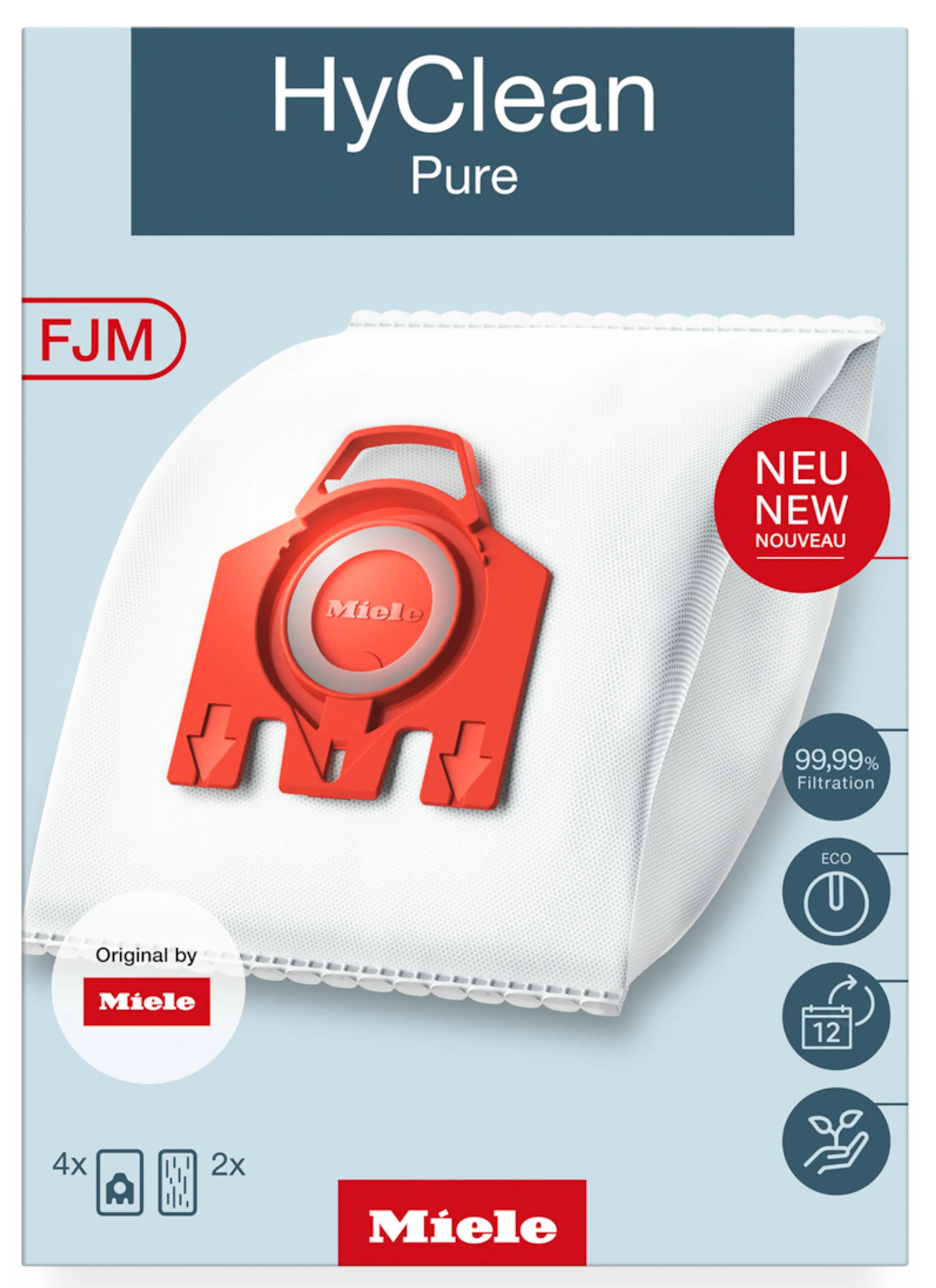 Sac aspirateur HyClean Pure FJM - 4 pièces