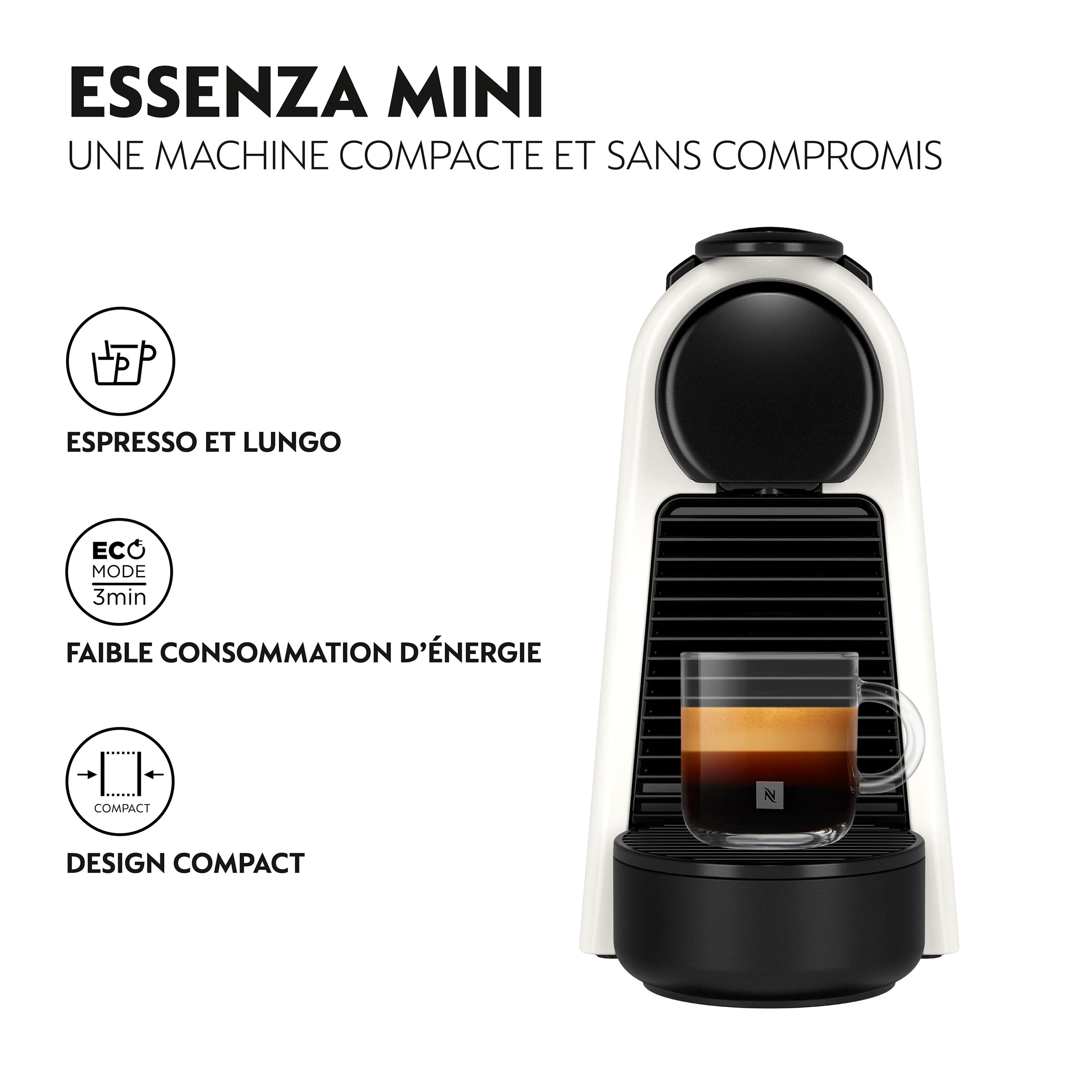 De'Longhi Machine à café Nespresso Essenza Mini White image