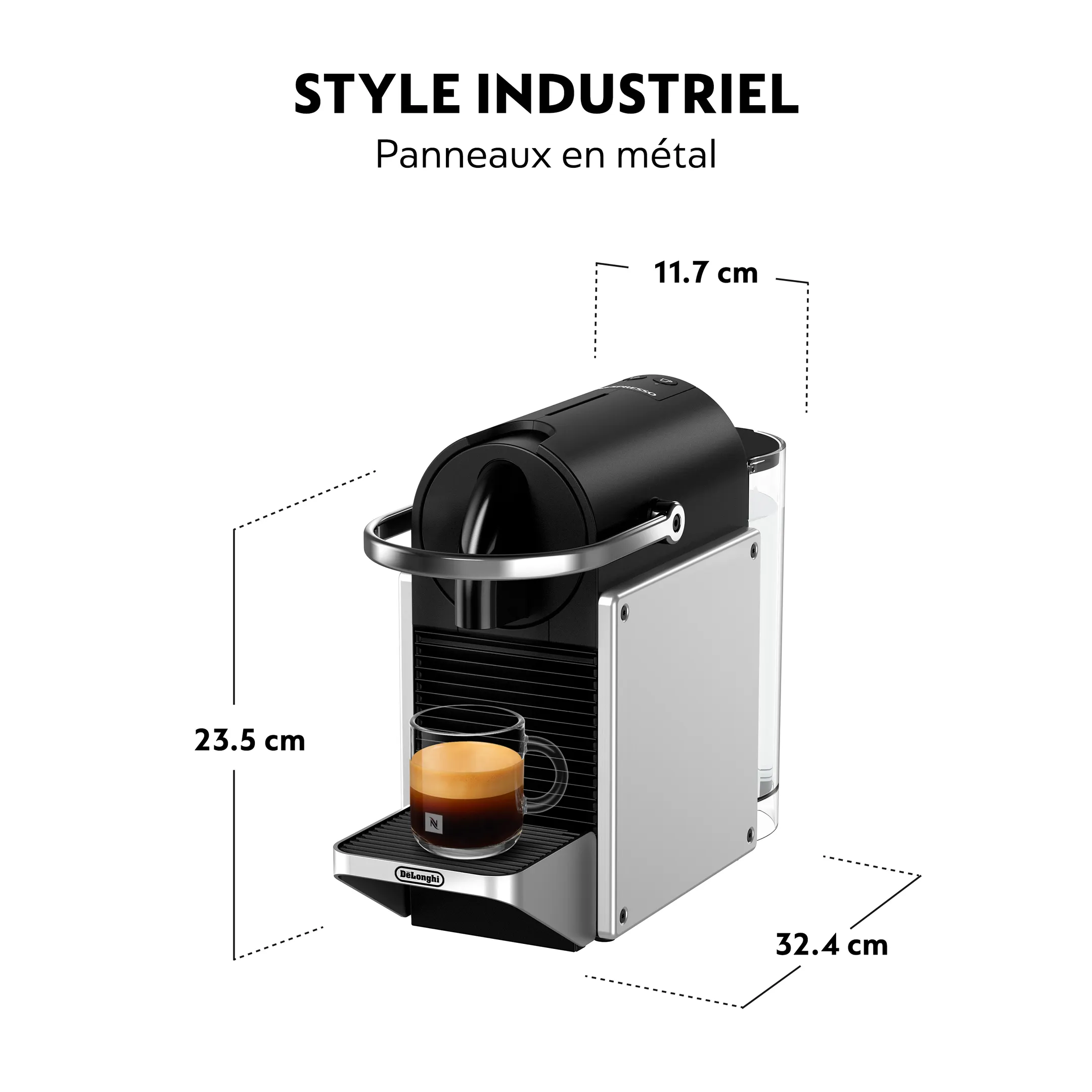 De'Longhi Nespresso Machine à café Pixie Silver image