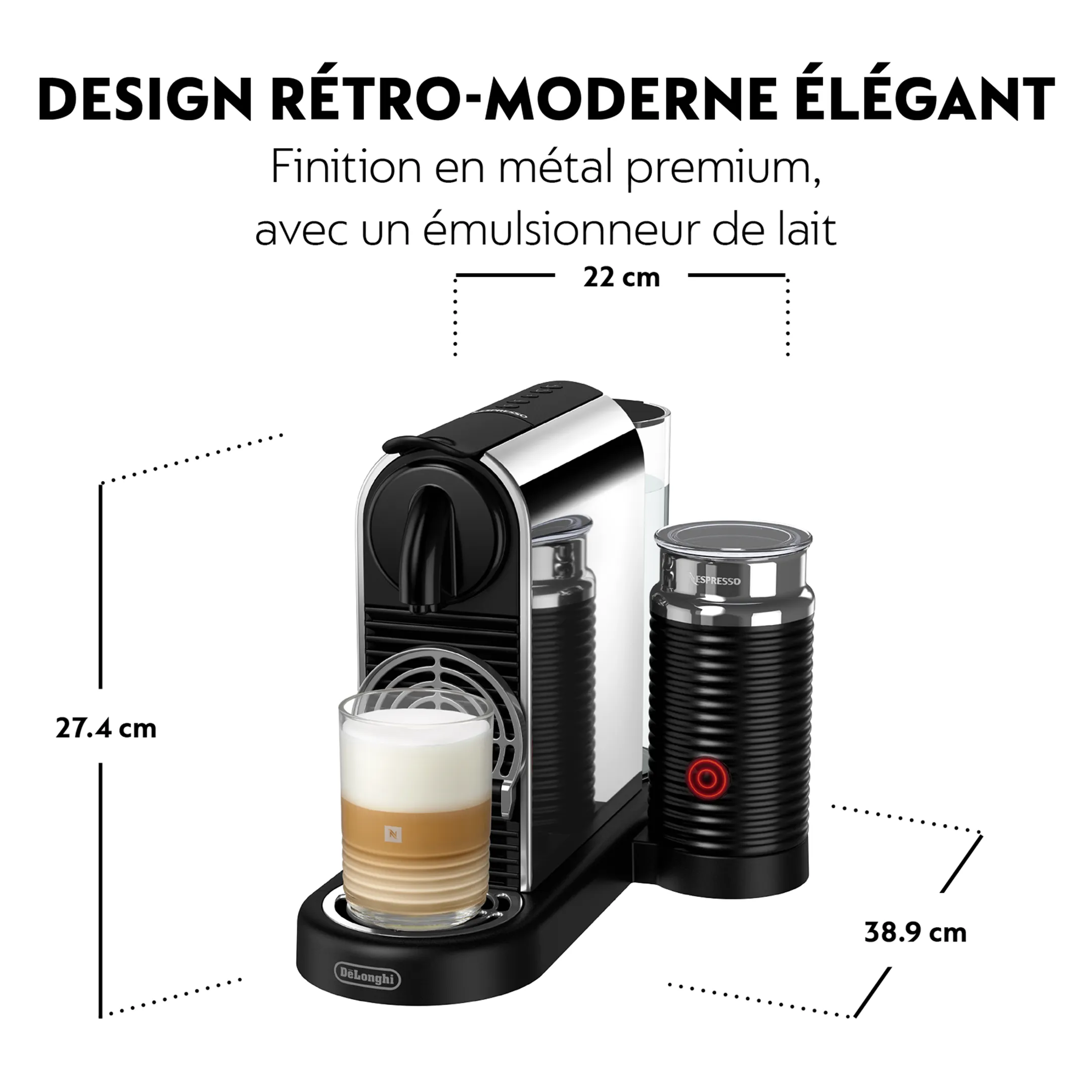 De'Longhi Machine à café Nespresso Citiz & Milk - Platinum Stainless Steel image