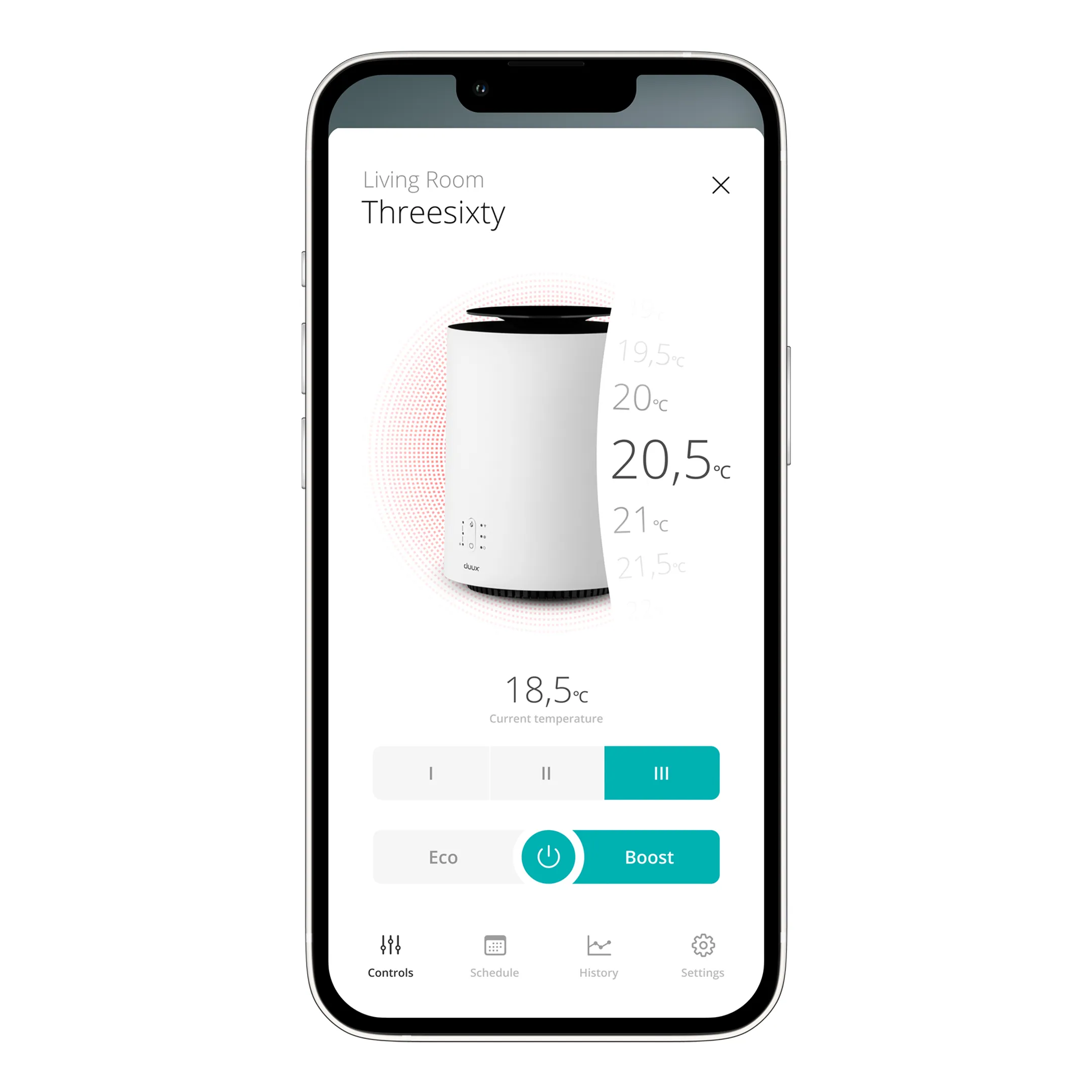 DUUX Heizlüfter THREESIXTY 2 – 1800 W – Weiss image