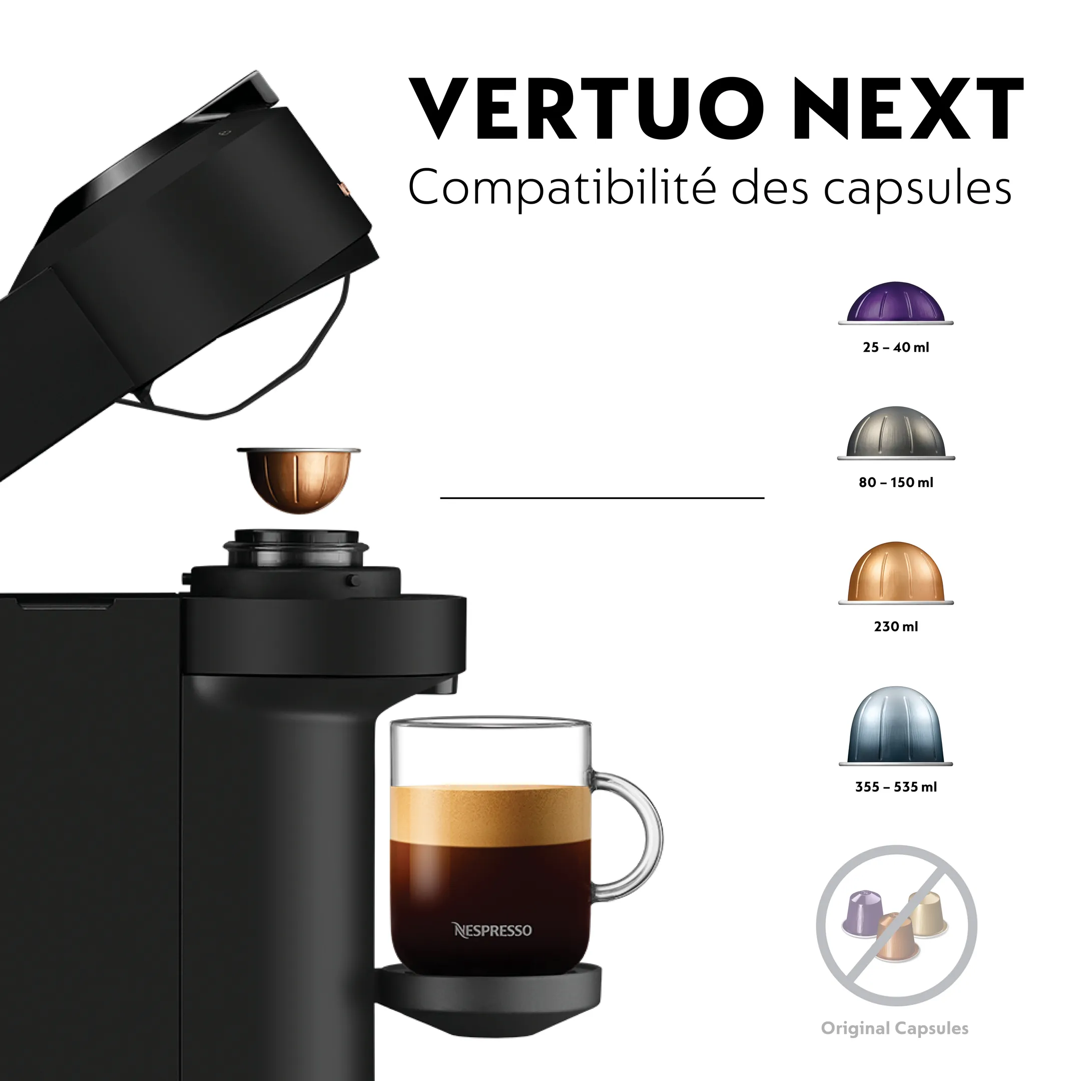 De'Longhi Machine à café Nespresso Vertuo Next - Matt Black image
