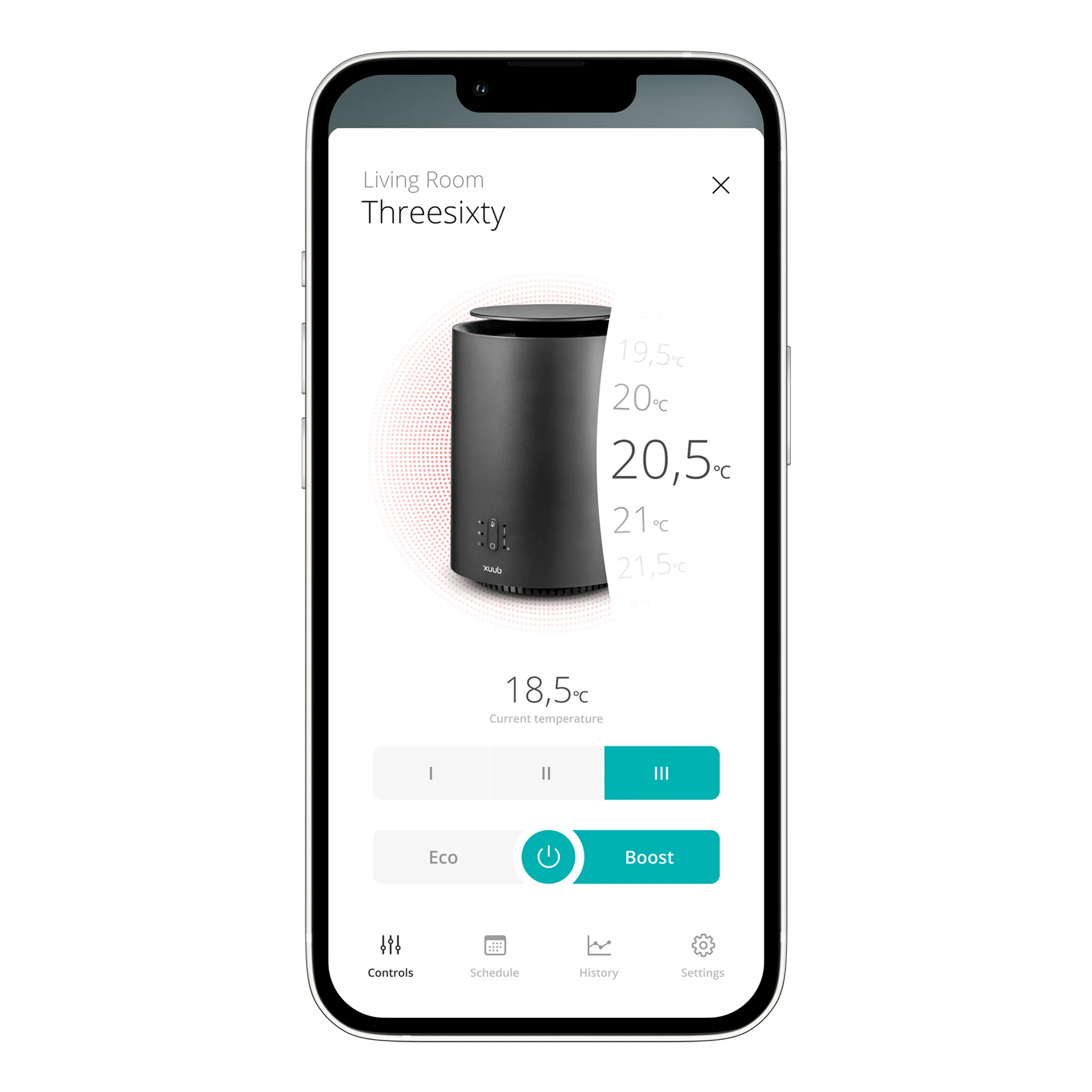 DUUX Fan Heater THREESIXTY 2 - 1800W - Gray image