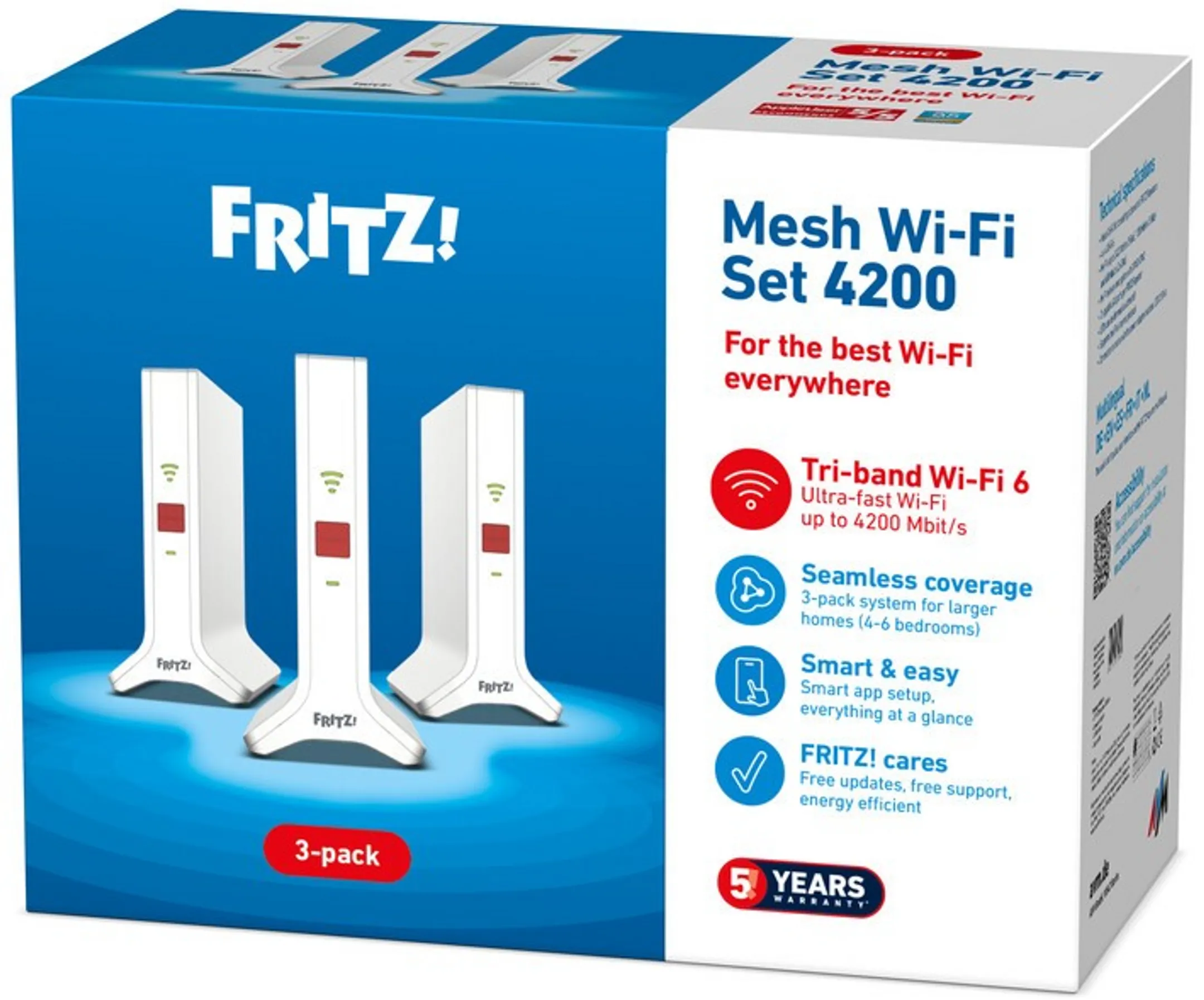 AVM FRITZ Repeater Fritz!MESH Wi-Fi Set 4200 - 3er-Pack image