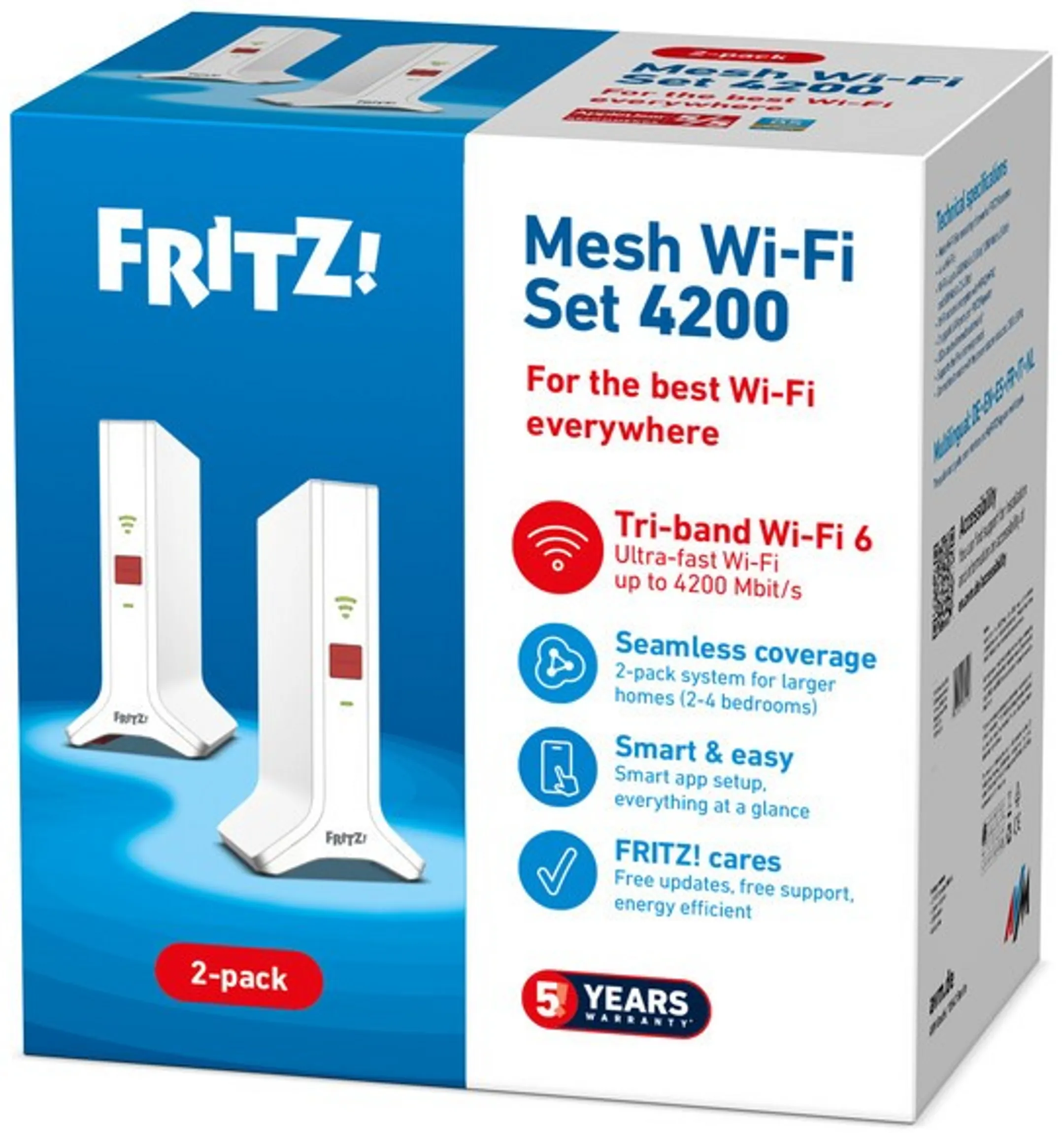 AVM FRITZ Repeater Fritz!MESH Wi-Fi Set 4200 - 2er-Pack image