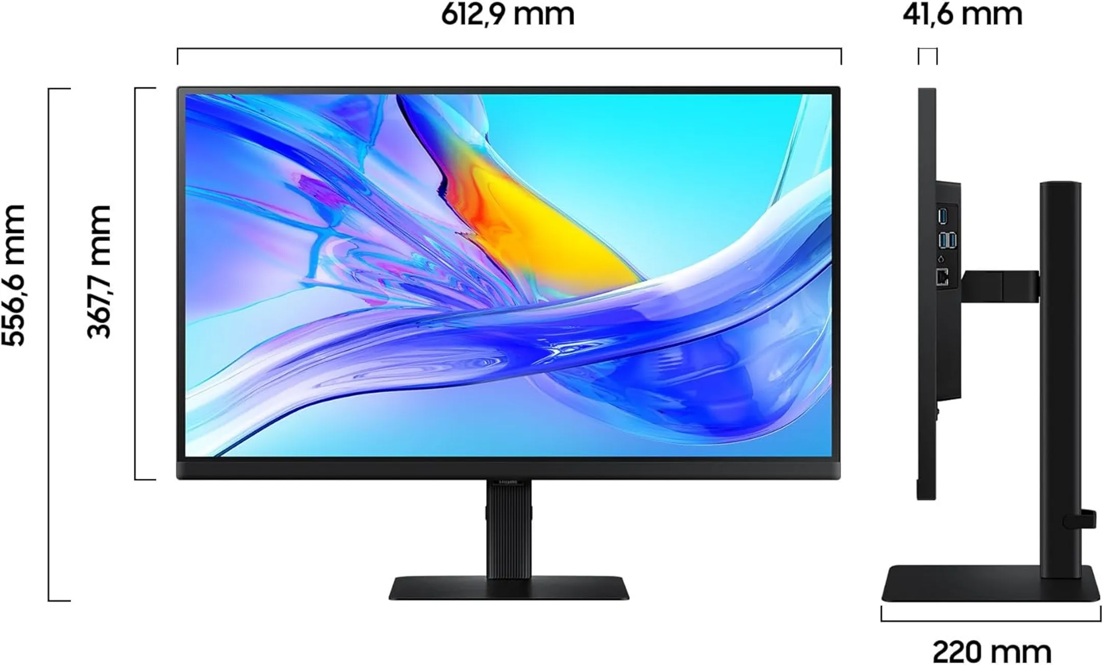 Samsung Moniteur PC 27" UHD ViewFinity S8 - LS27D8000UAUXEN image