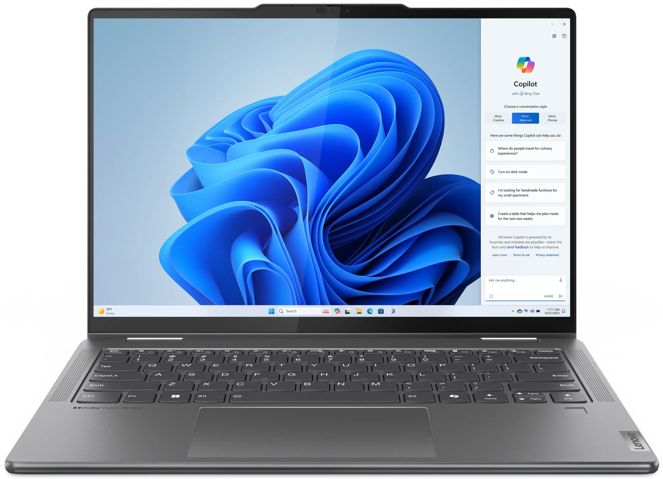 Laptop 2-en-1 Yoga 7 Ultra 7 32Go 1To - QWERTZ - 14IML9