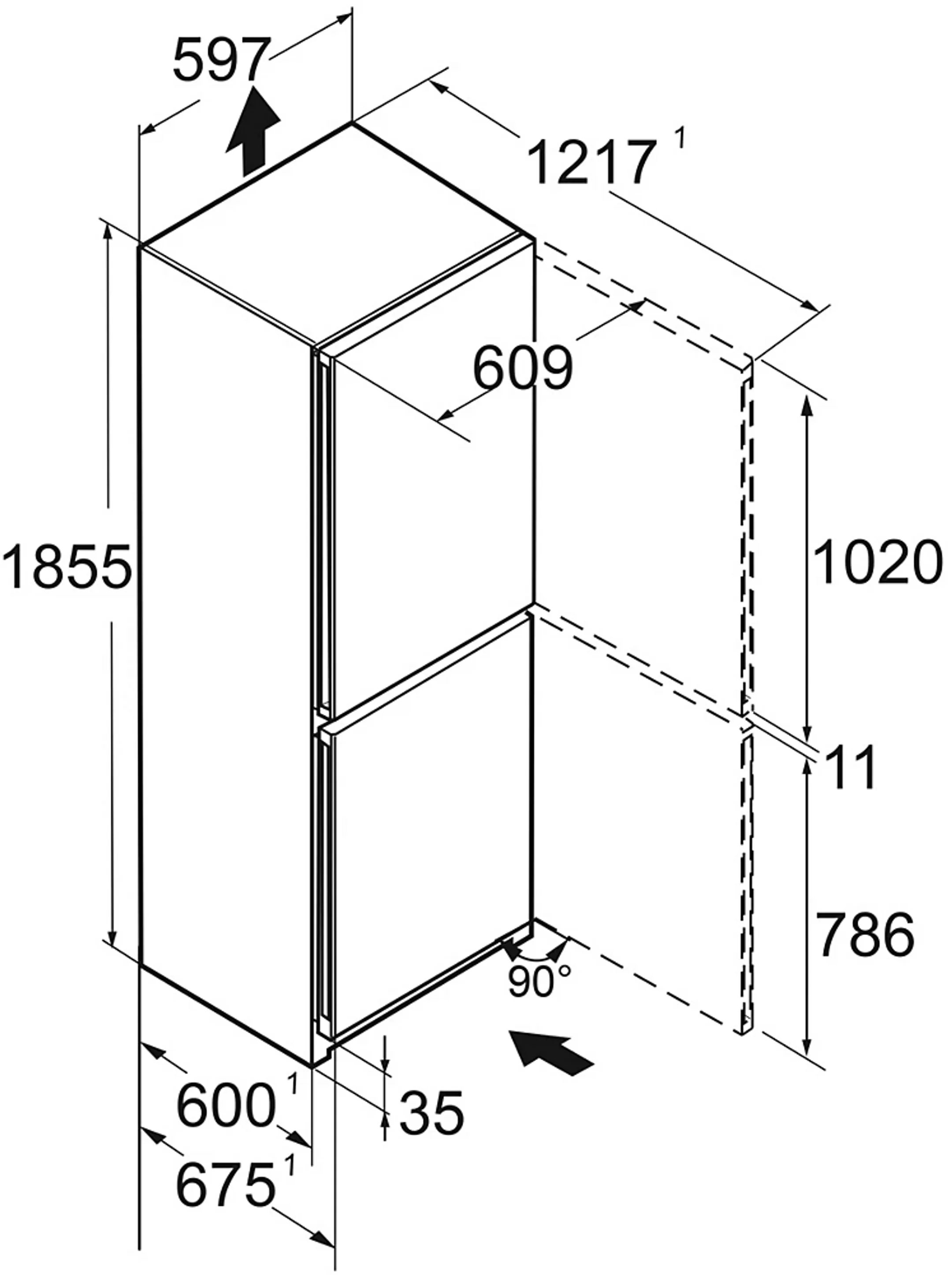 Liebherr Combiné frigo congélateur CND1853-2 image