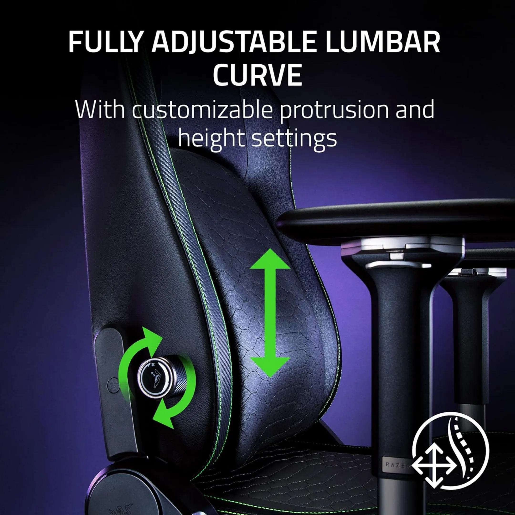 Razer Gaming Chair Iskur V2 - Black/Green image