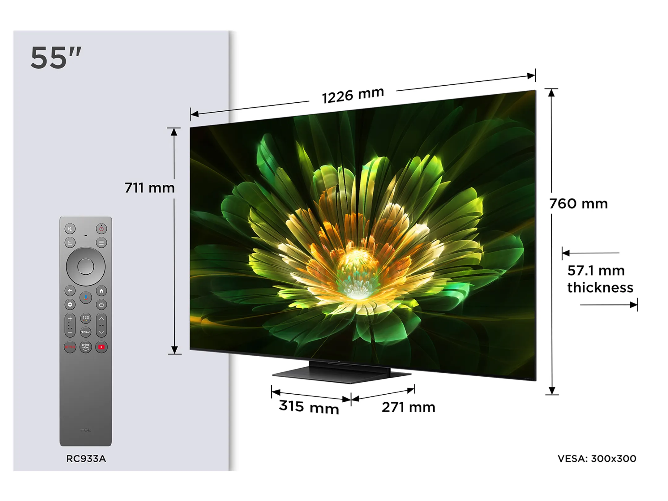 TCL TV 4K QD-Mini LED 55C79K - 55 pouces image