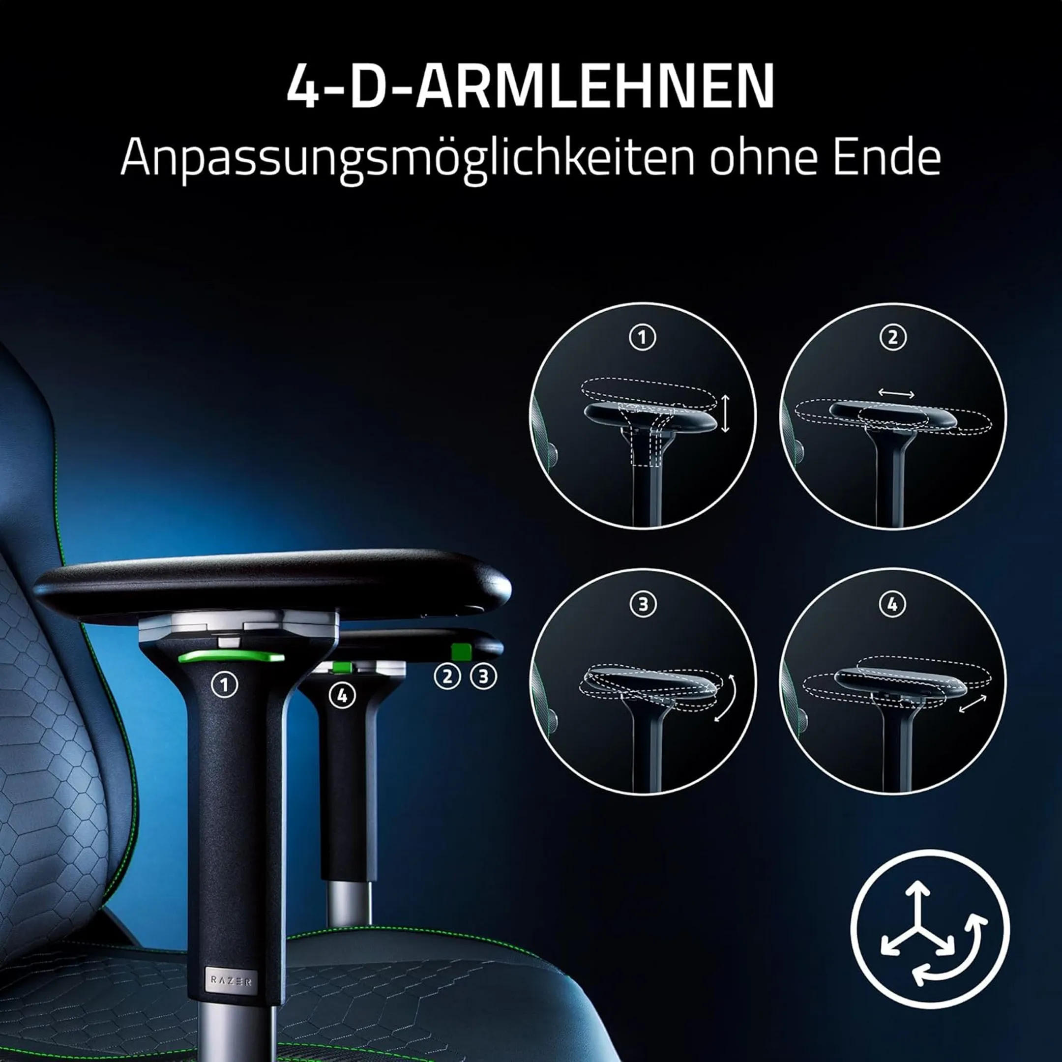 Razer Gaming-Stuhl Iskur V2 - Schwarz image