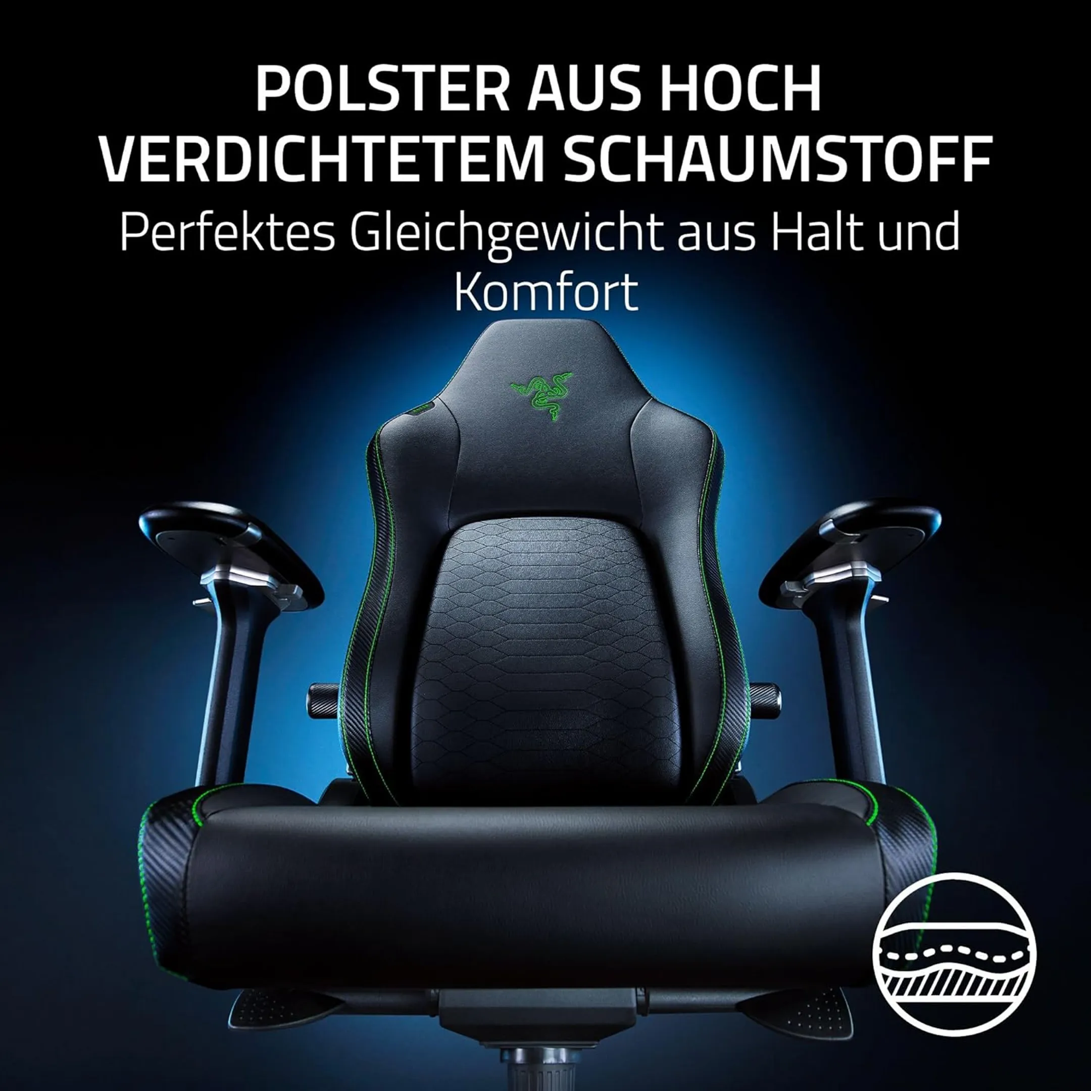 Razer Gaming-Stuhl Iskur V2 - Schwarz image