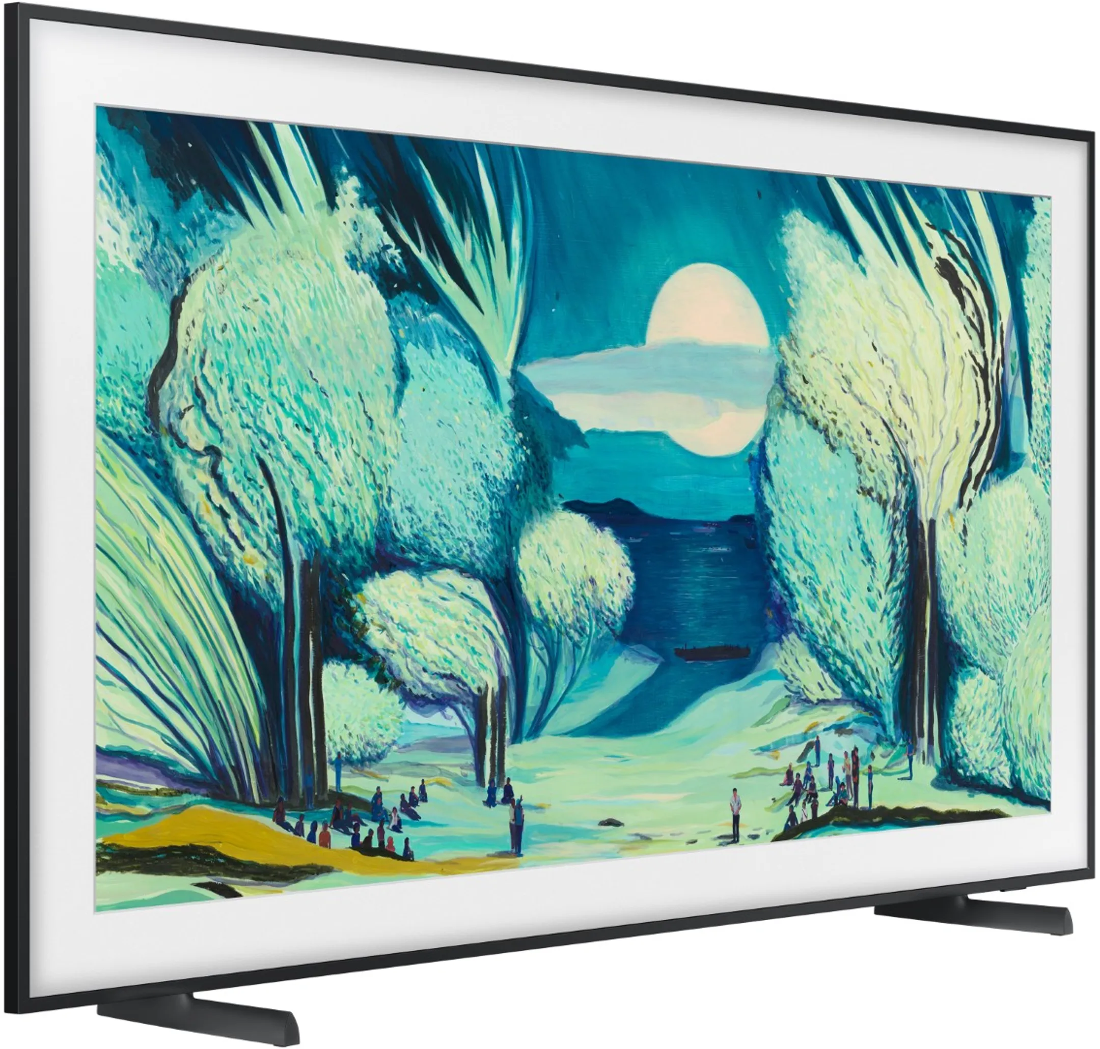 Samsung TV QLED 4K The Frame 55LS03FA - 55 pouces - Cadre Bois Clair inclus image