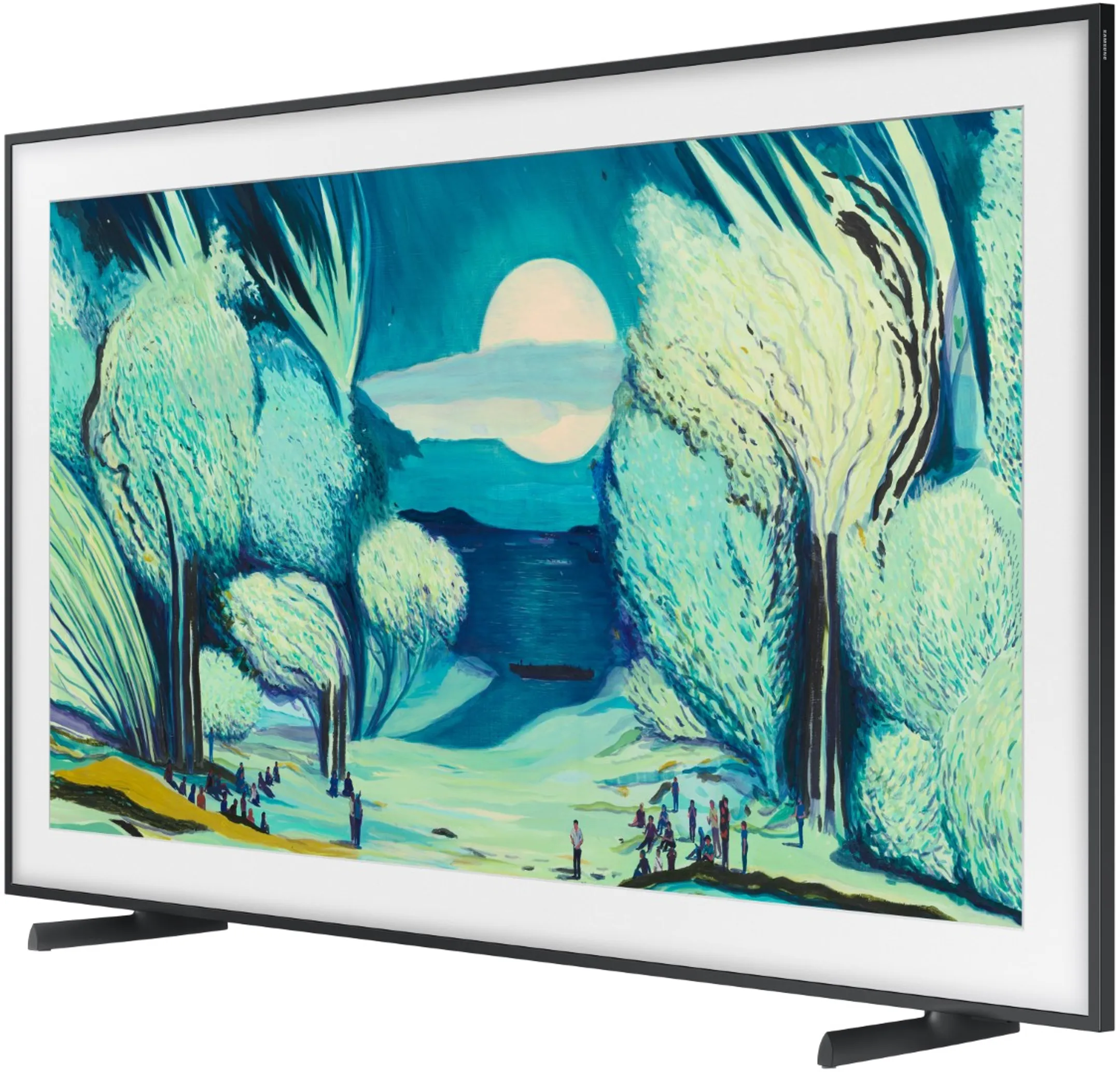 Samsung TV QLED 4K The Frame 55LS03FA - 55 pouces - Cadre Bois Clair inclus image
