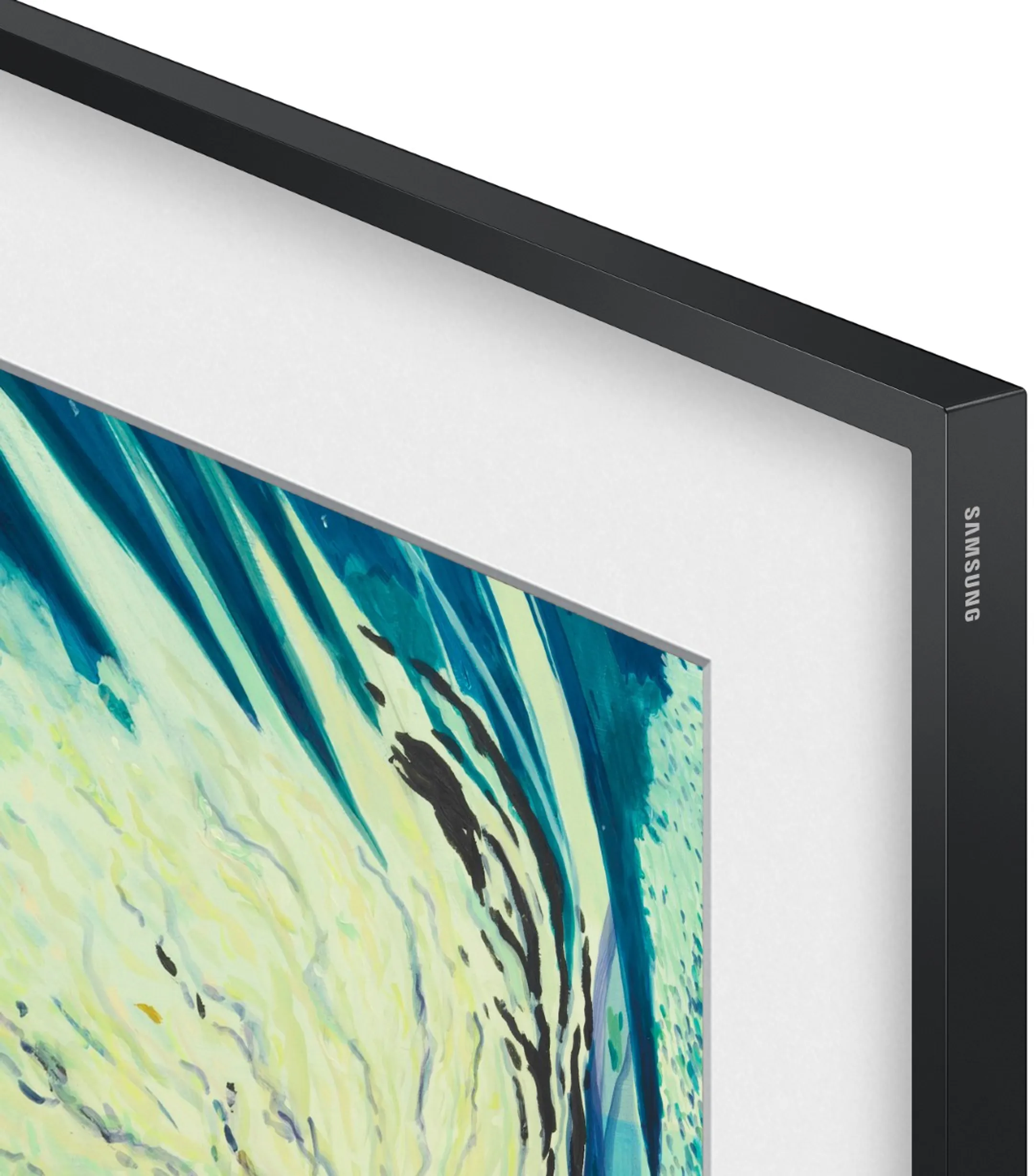 Samsung TV QLED 4K The Frame 55LS03FA - 55 pouces - Cadre Bois Clair inclus image