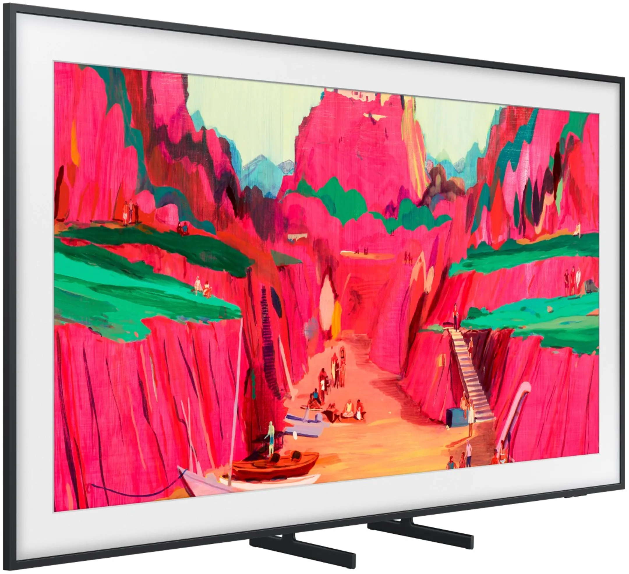 Samsung TV Neo QLED 4K The Frame Pro 75LS03FW - 75 pouces - Cadre Bois Clair inclus image