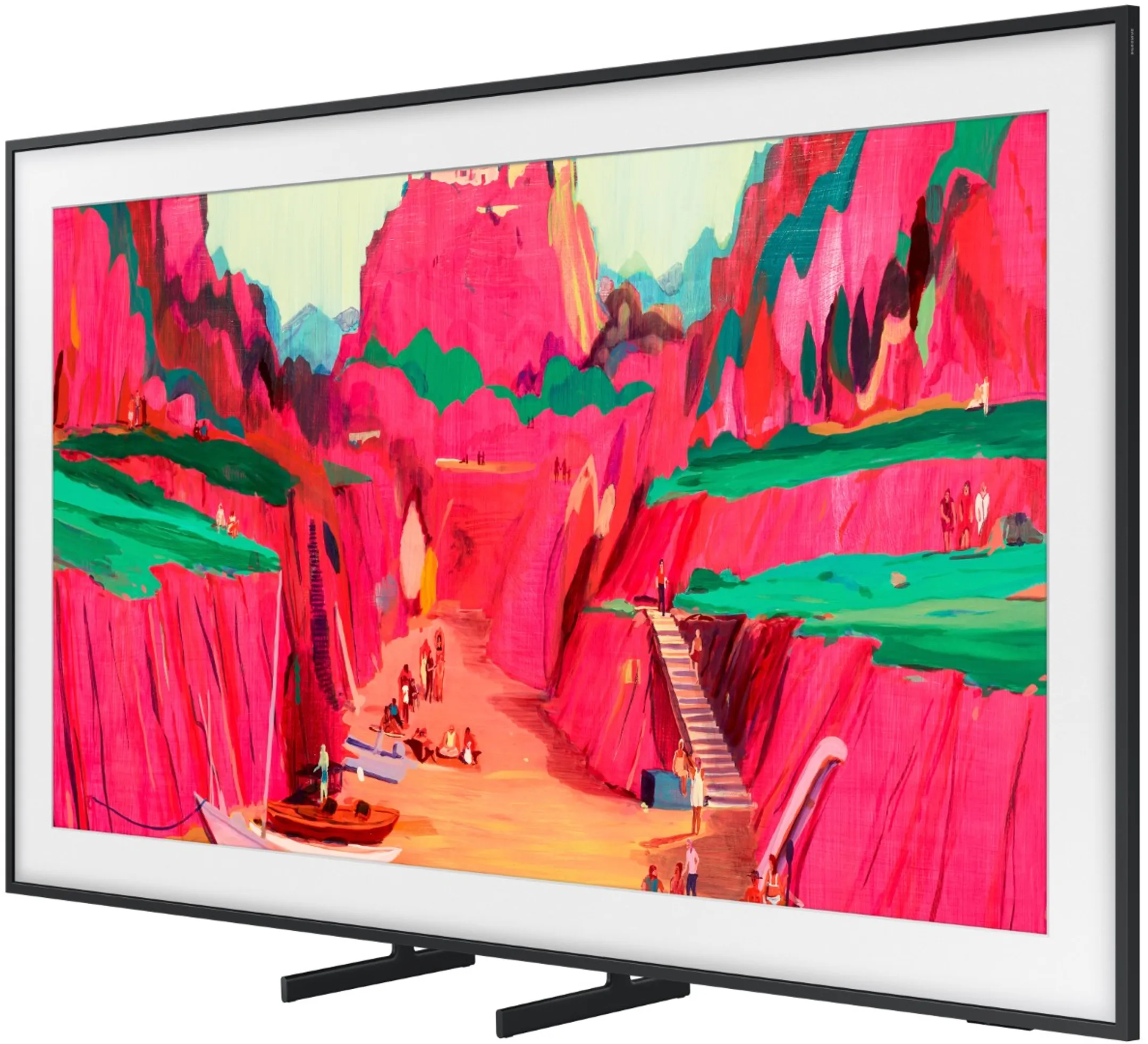 Samsung TV Neo QLED 4K The Frame Pro 75LS03FW - 75 pouces - Cadre Bois Clair inclus image